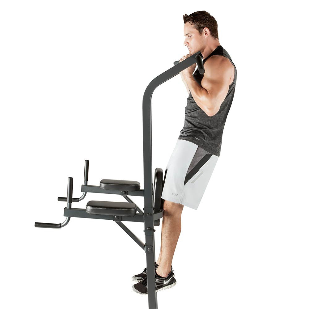 Marcy Power Tower TC 3515 - Adjustable Dip Station for Home Gym, Pull Up Bar & Push Up Stand - Perfect for Strength Training & Bodyweight Exercises at Home