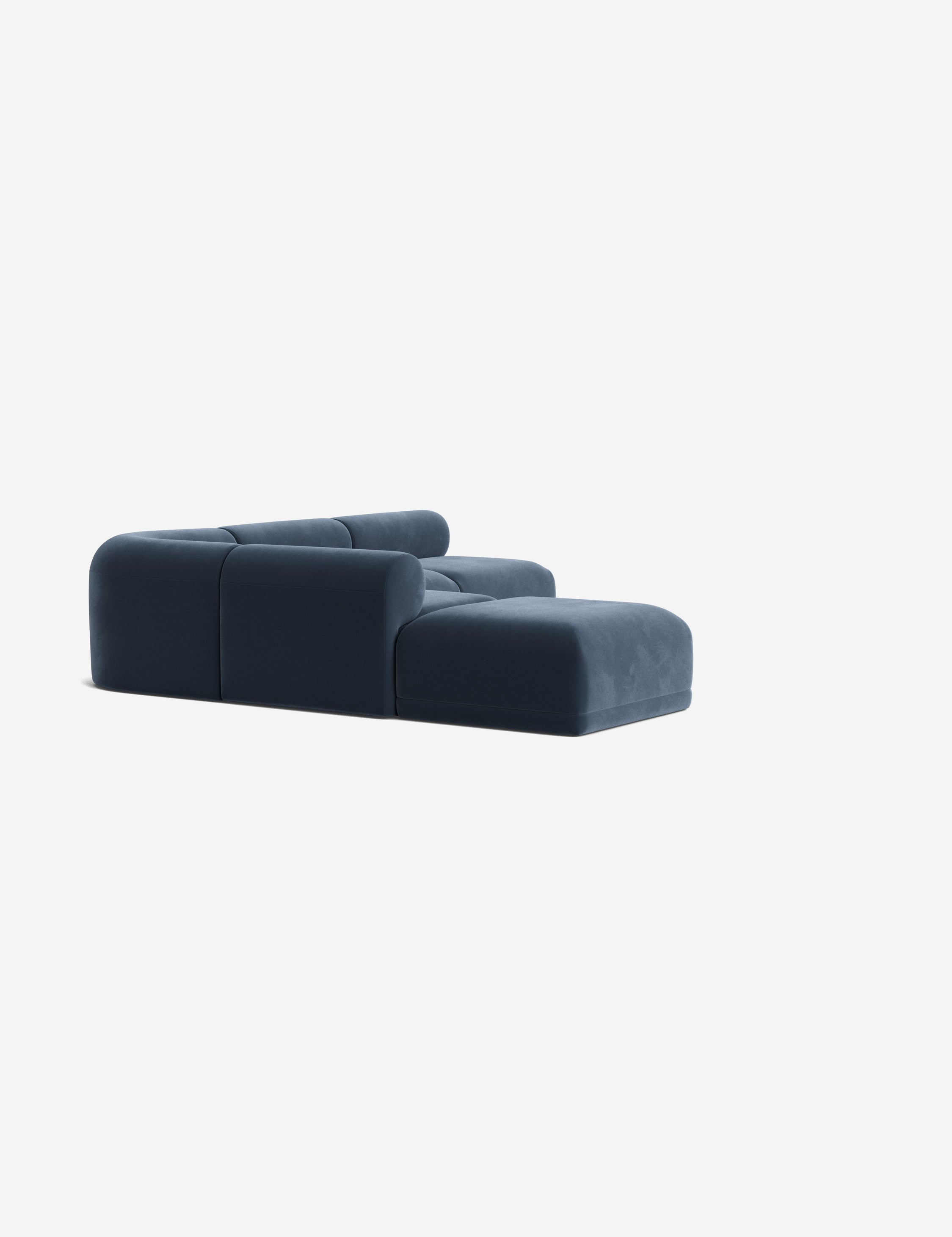 Modern Carson Sectional Sofa with Ottoman - Comfortable L-Shaped Couch & Storage Footrest for Living Room, Family Room & Small Spaces - Soft Fabric Upholstery & Sturdy Wood Frame