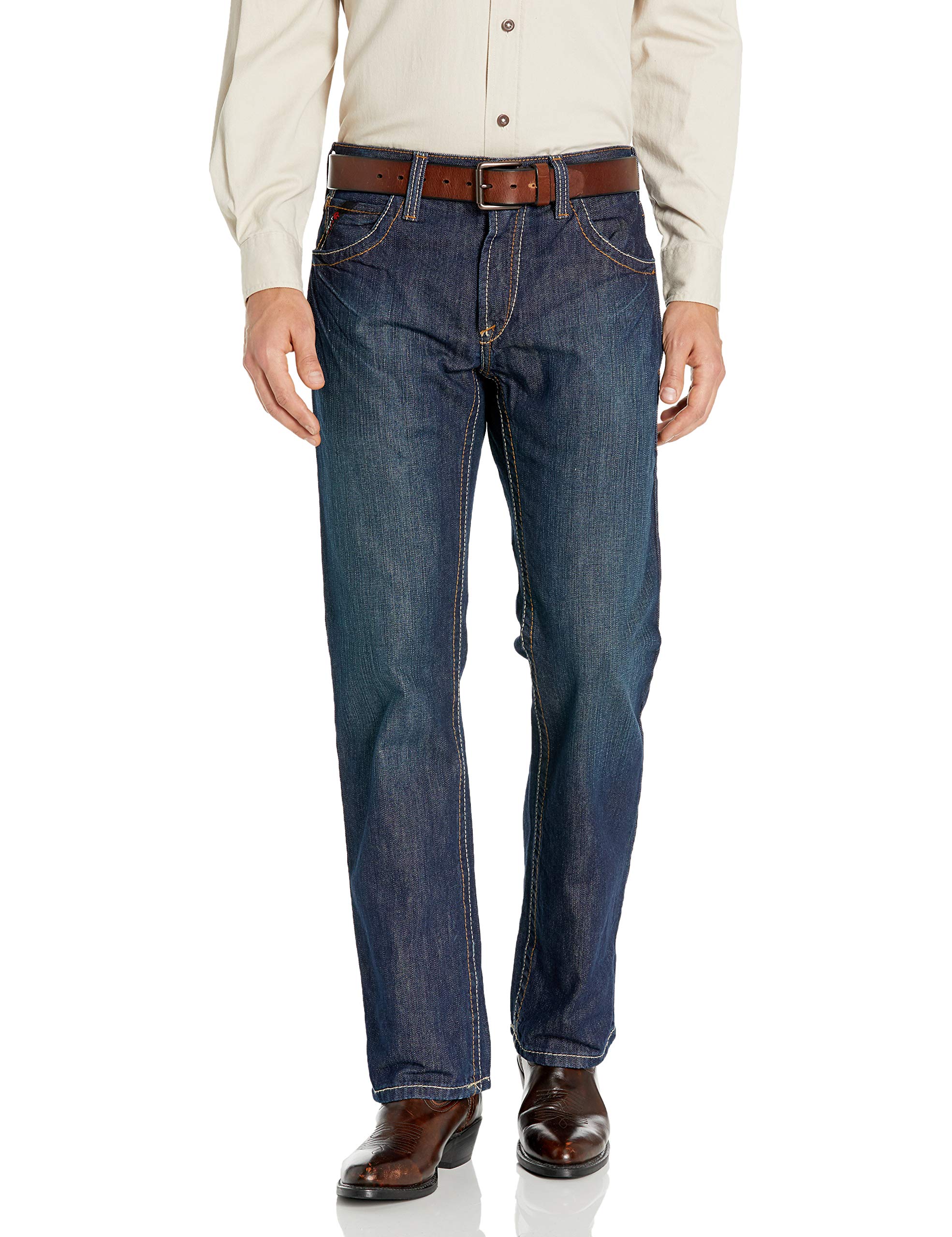 Ariat FR M5 Slim Stackable Straight Leg Jeans for Men - Low Rise, Slim Fit Denim Pants for Work & Casual Wear