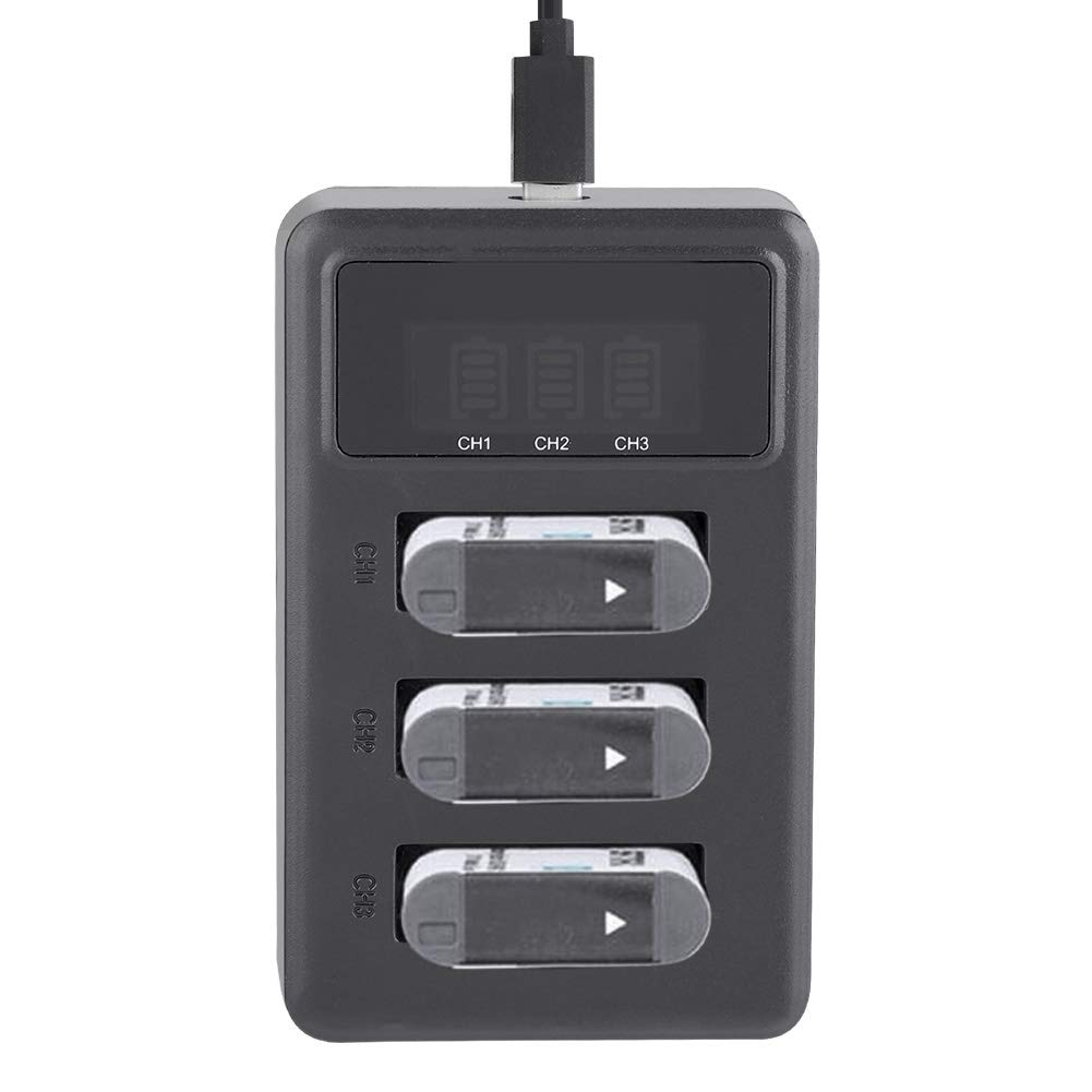 NP BX1 USB Charger - 3 Slot Portable Action Camera Battery Charger | Fast Charging Accessory for NP BX1 Cameras | Perfect for Travel, Outdoor Adventures & Vlogging