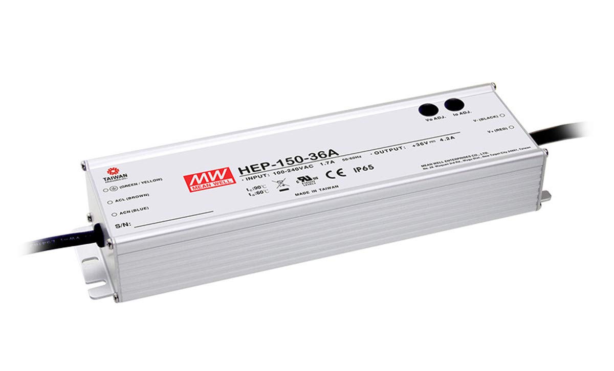 151.2W 24V 6.3A IP65 Waterproof Switching Power Supply with PFC - Ideal for LED Lighting, Industrial Equipment & Outdoor Electronics