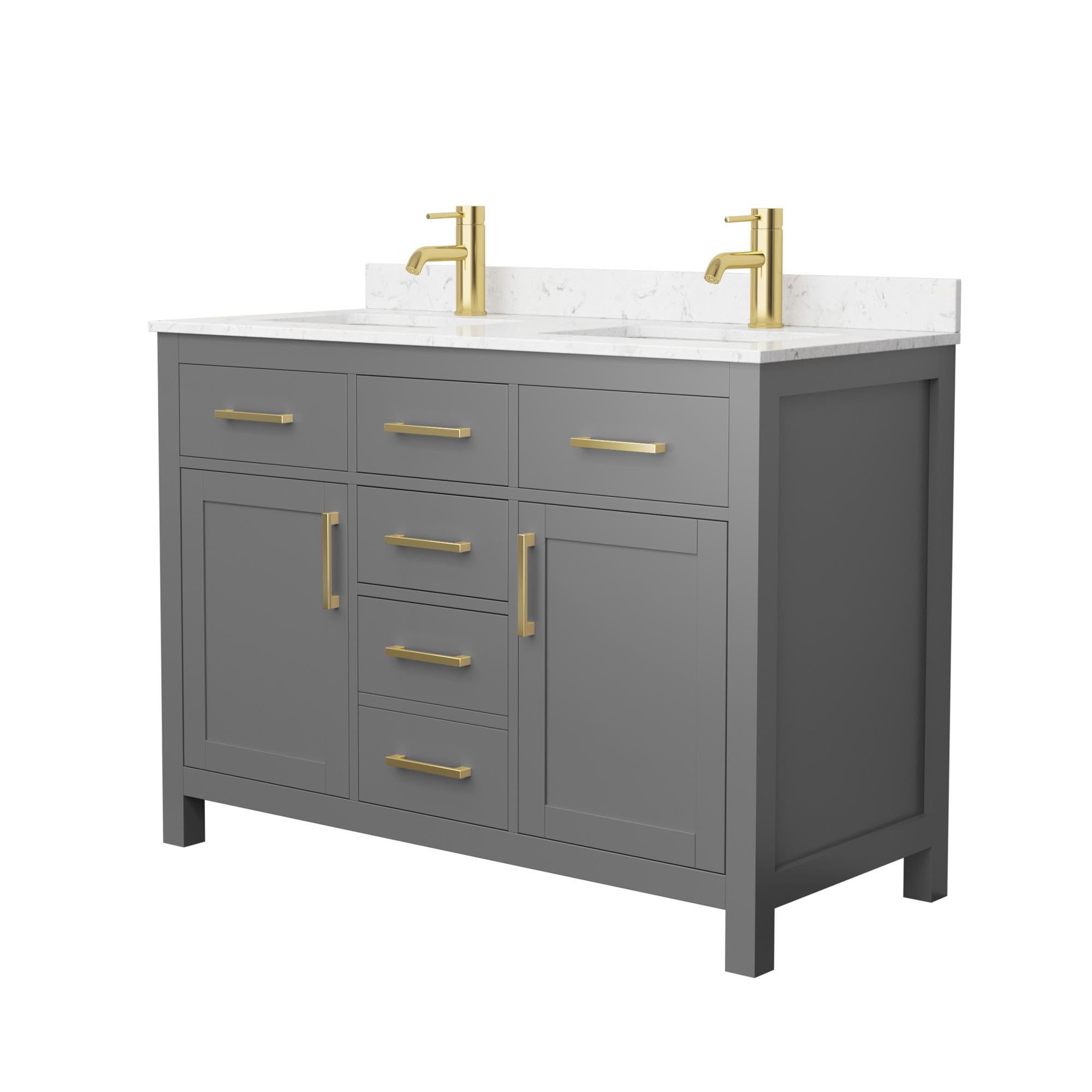 Wyndham Collection WCG242448DGGCCUNSMXX Beckett Vanity Set, Dark Gray - Modern Bathroom Vanity with Sink for Home & Apartment Renovation