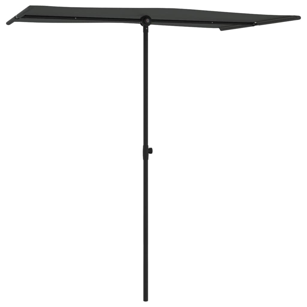vidaXL 9ft Garden Parasol with Aluminum Pole - Patio Sun Shelter Umbrella for Outdoor Dining, Poolside, and Backyard Relaxation