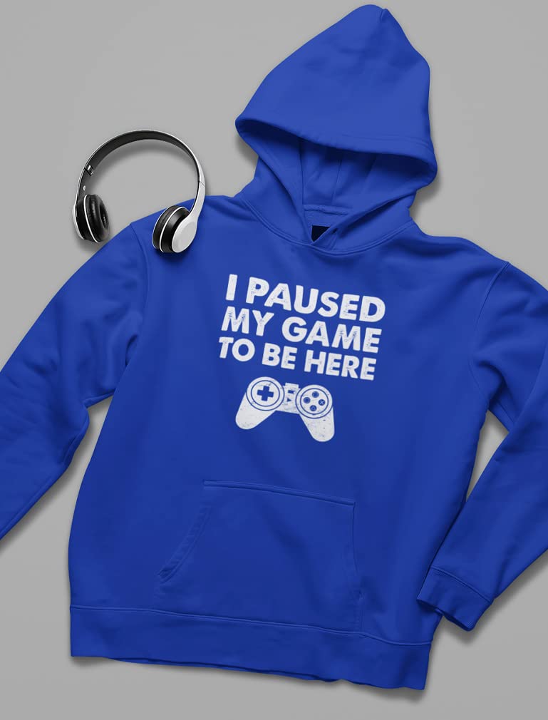 Tstars Kids Gaming Apparel - Funny 'I Paused My Game' Graphic Hoodies & Sweatshirts for Young Gamers | Perfect Birthday Gifts & Casual Gaming Wear