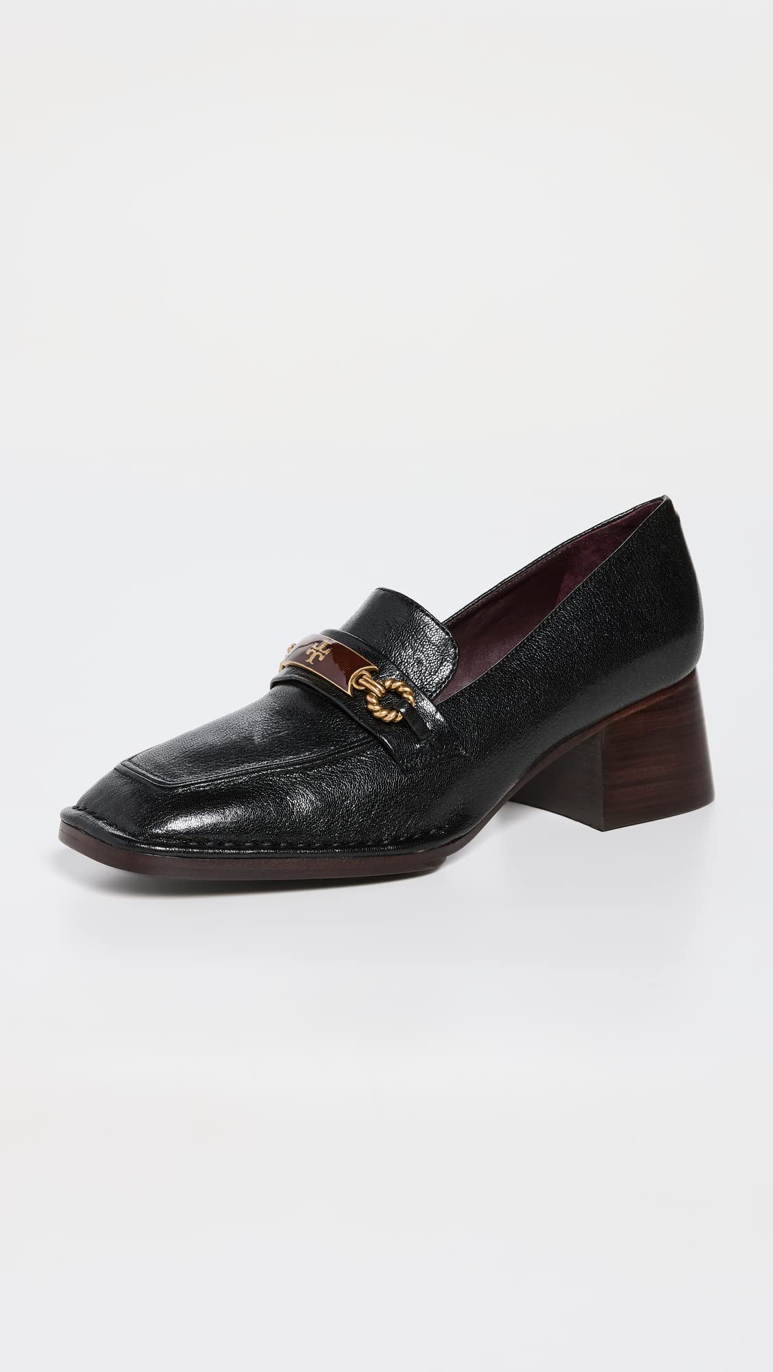 Tory Burch Women's Perrine Heel Loafers - Stylish Leather Slip-On Shoes for Work, Office & Dressy Occasions