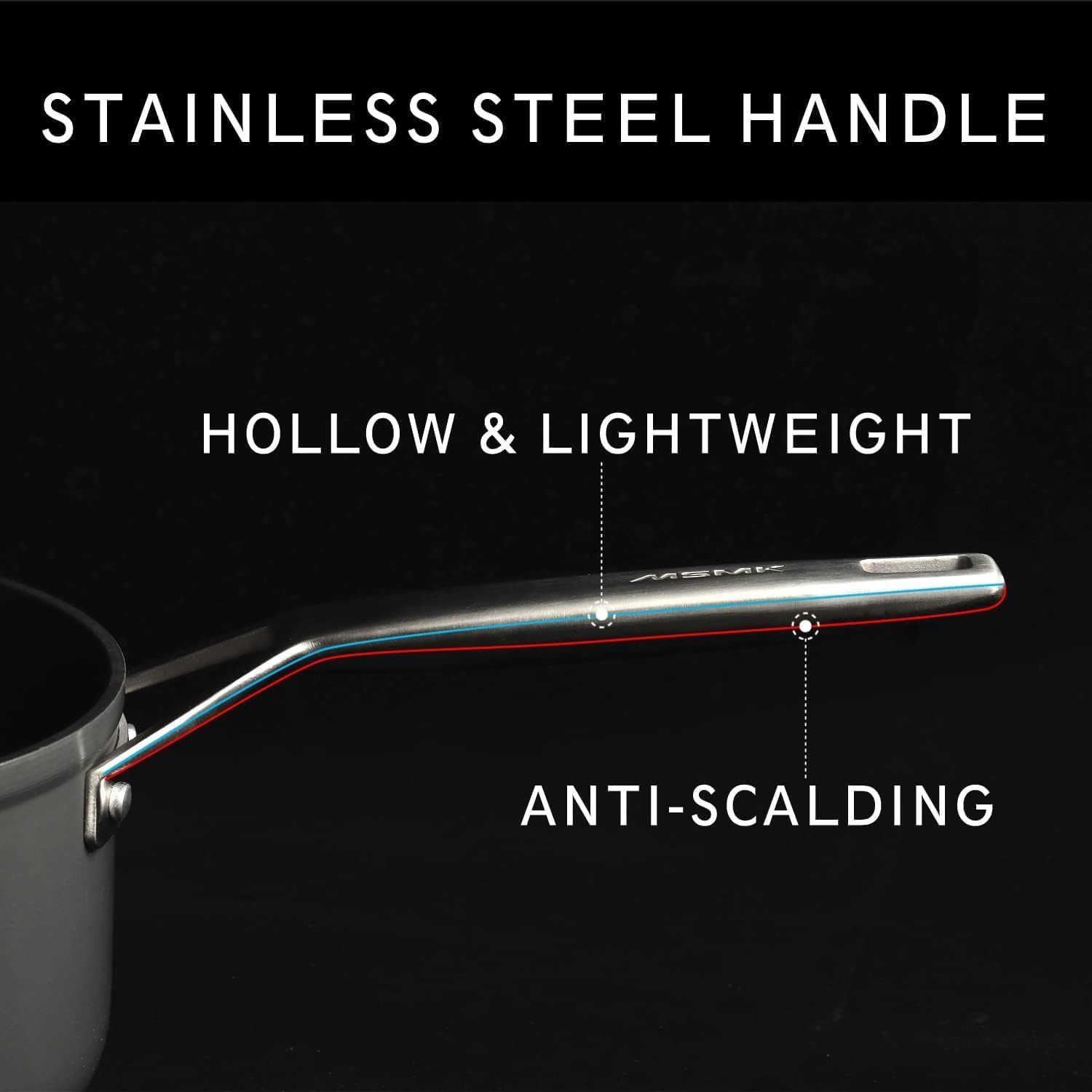 MsMk 11 Inch Nonstick Induction Grill Pan - PFOA Free, Scratch-Resistant & Stay-Cool Handle - Perfect for Bacon, Pancakes & Stovetop Cooking - Ideal for Breakfast, BBQ & Indoor Grilling