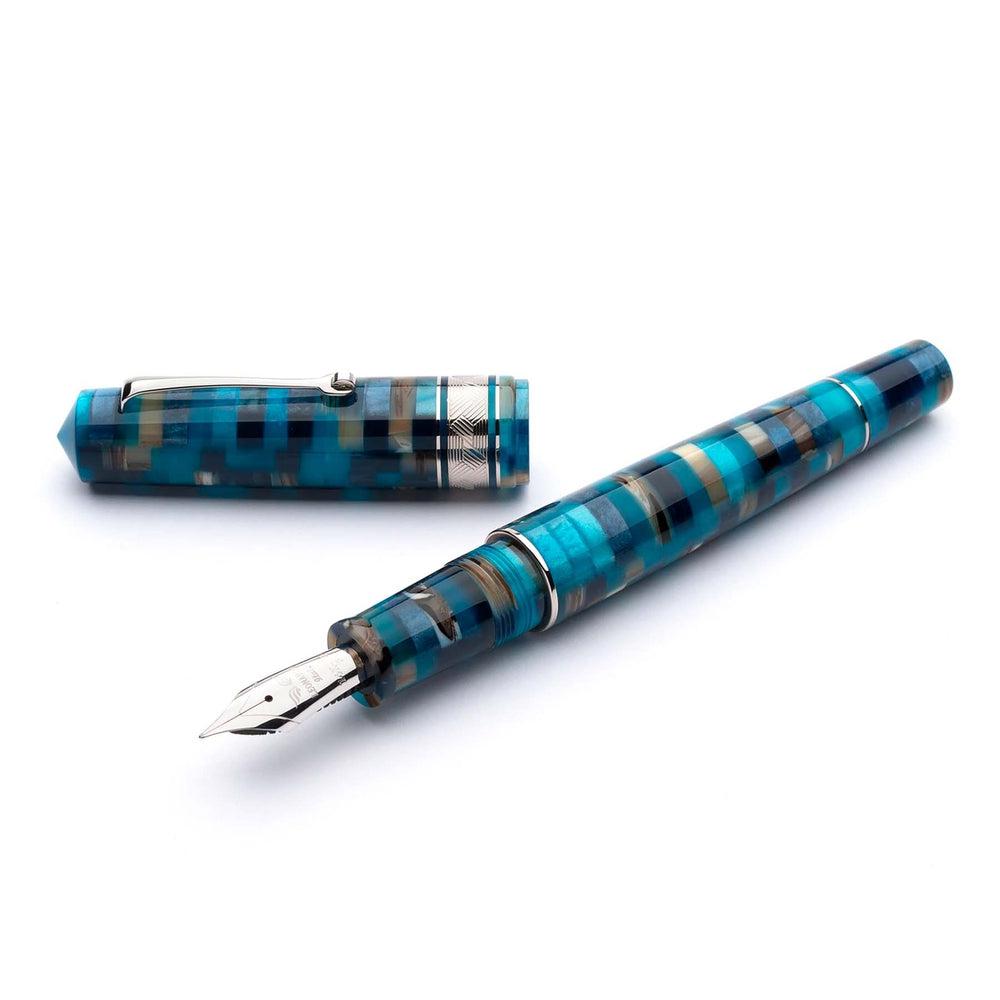 Leonardo Fountain Pen Mosaico with 14K Gold Nib - Premium Writing Instrument for Calligraphy, Journaling & Elegant Note-Taking