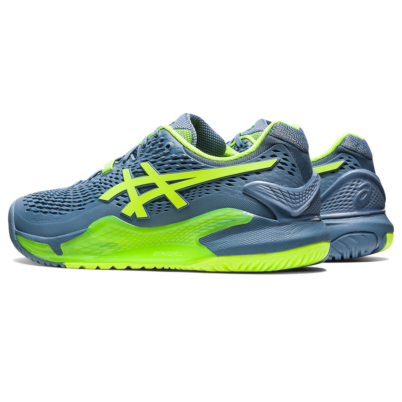 ASICS Gel Resolution 9 Men's Tennis Shoes - Lightweight Performance Court Shoes for Men with Shock Absorption (Blue/Green) | Ideal for Competitive Tennis Matches & Training Sessions