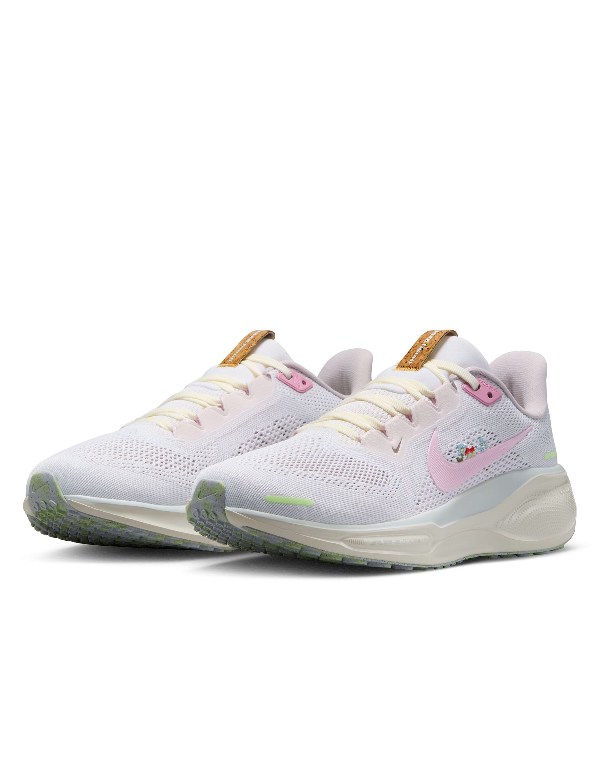Nike Pegasus 41 Running Shoes for Women - White/Pink Foam/Sail/Football Grey | Lightweight Cushioned Sneakers for Jogging, Gym Workouts & Daily Wear