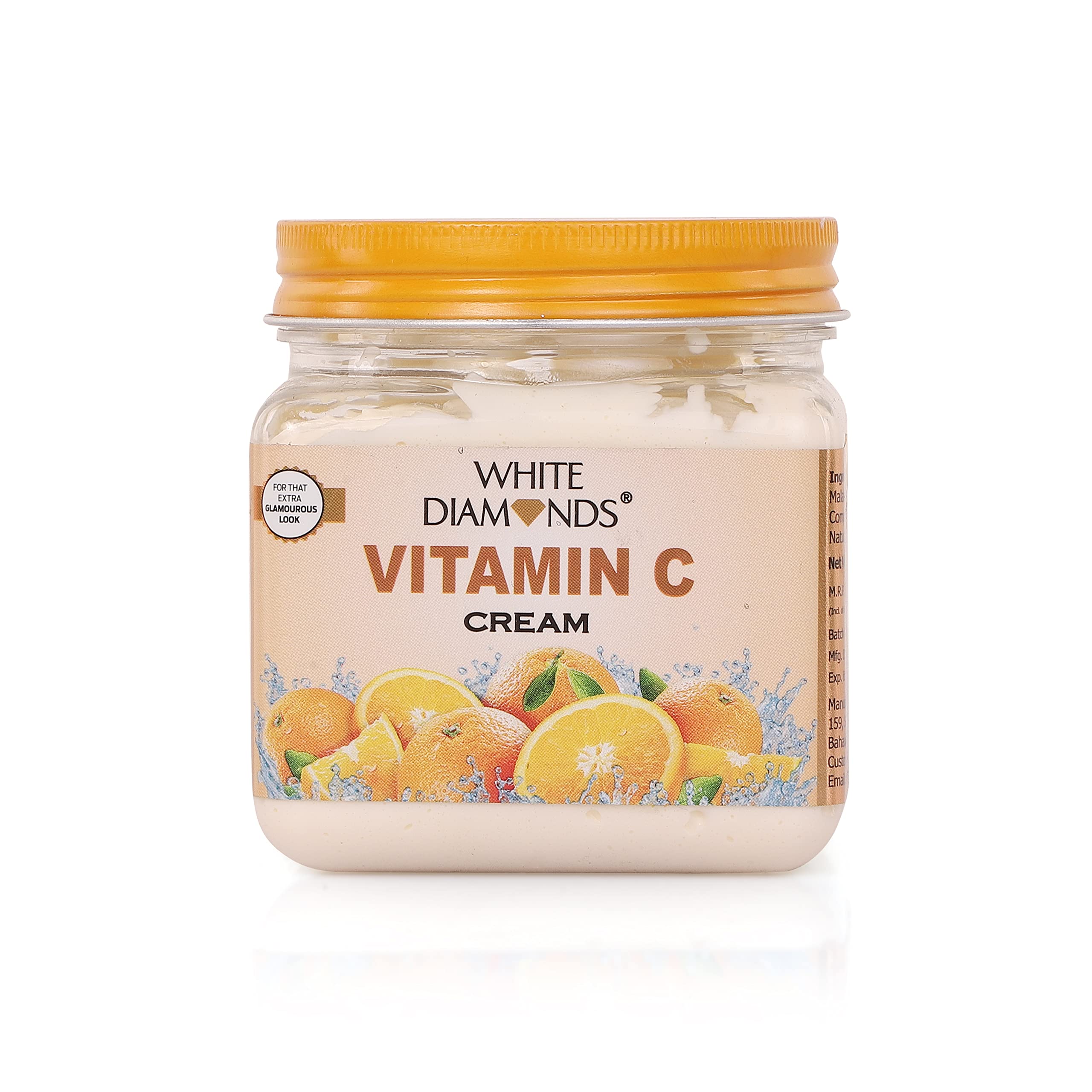 WHITE DIAMONDS Vitamin C Face Cream for Glowing Skin - Oil Control, Acne Treatment, Dark Spot Remover & Skin Brightening (380ml) | Anti-Blemish & Pigmentation Solution for Face & Body | Perfect for Daily Skincare Routine & Post-Sun Care