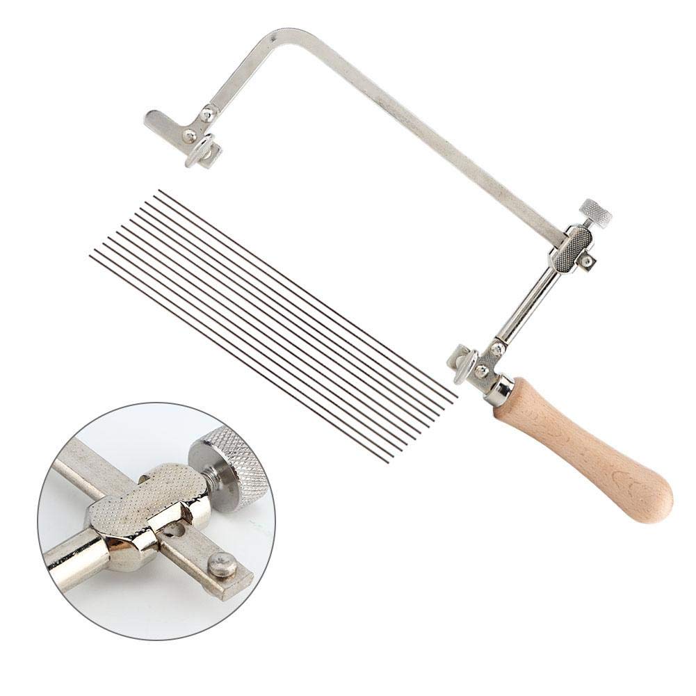 Professional Woodworking Steel Saw - Multi-Tool with Wood Handle for Jewelry Making, Cutting & Crafting | Bow Pull Flower Hardware Saw, Hacksaw Frame & Oscillating Saw Tool (#2) | Perfect for DIY Projects, Woodworking & Jewelry Design