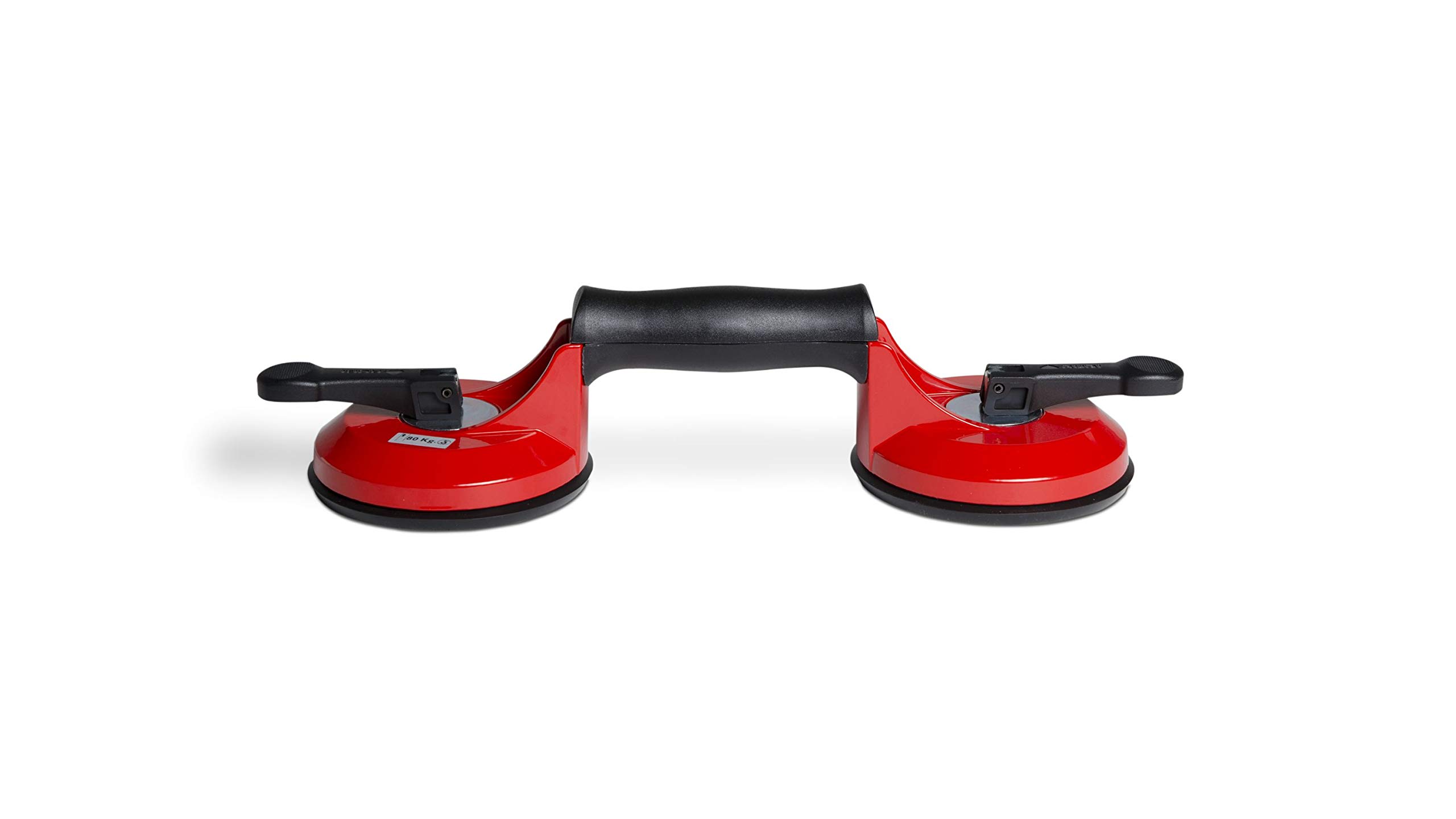 RUBI TOOLS Rubi Double Suction Cup - Heavy Duty Glass and Tile Lifter for Professional Installation - Perfect for Bathroom, Kitchen, and Construction Projects