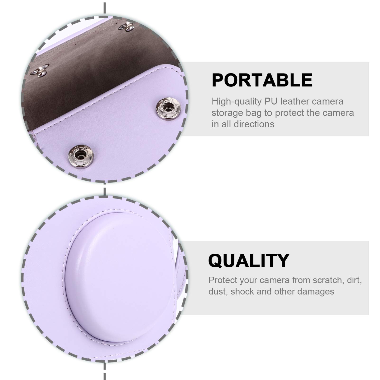 Gatuida 3-Piece Camera Accessory Set - Wooden Camera Storage Bag, Instant Mini 11 Case & Photo Album Sticker Paper - Perfect for Travel, Photography Enthusiasts & Instant Camera Protection
