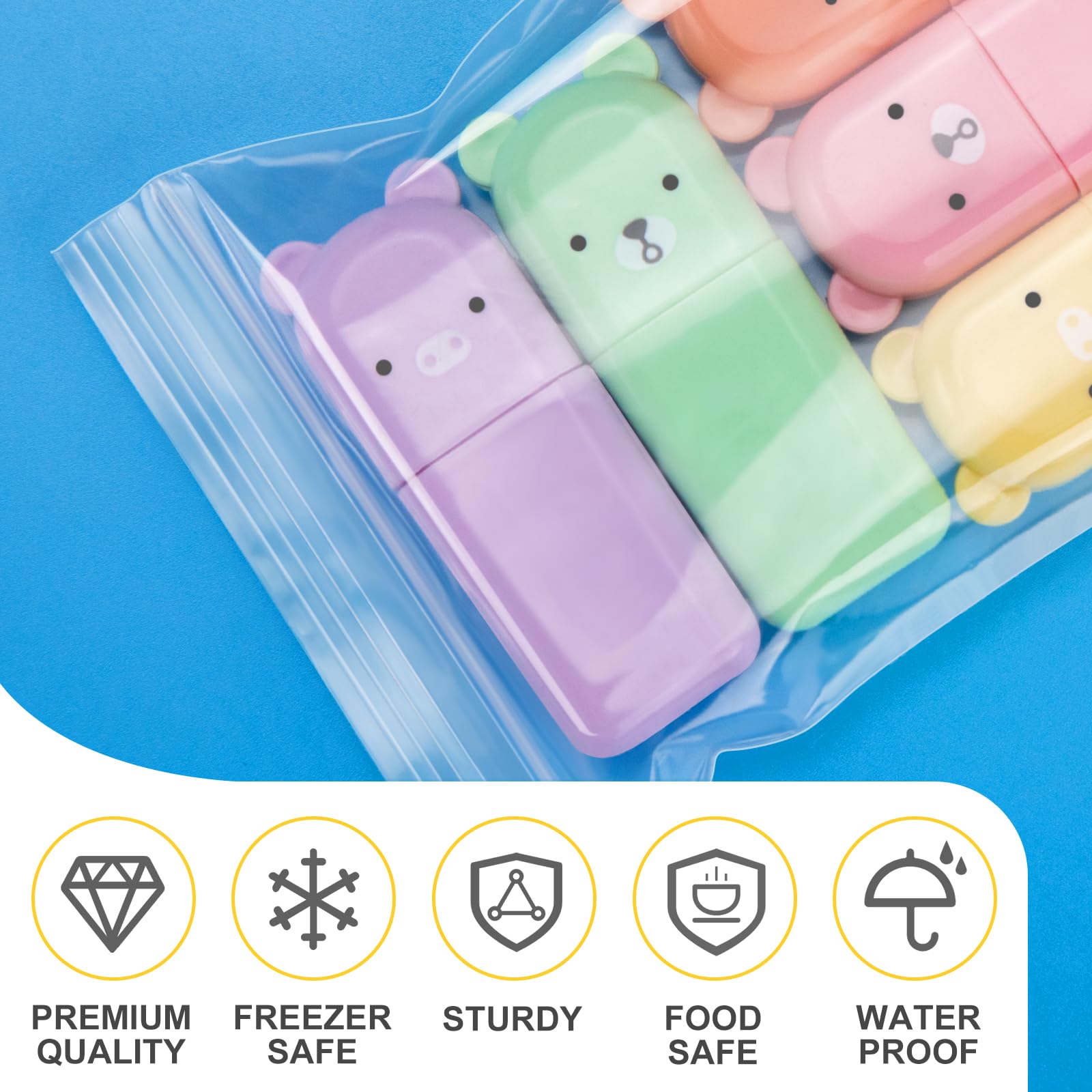 1200 Count 3” X 3” 2 Mil Clear Reclosable Zipper Bags - Heavy Duty Resealable Plastic Poly Bags for Organizing, Travel, Shipping & Storage | Perfect for Crafts, Snacks, Jewelry & Office Supplies