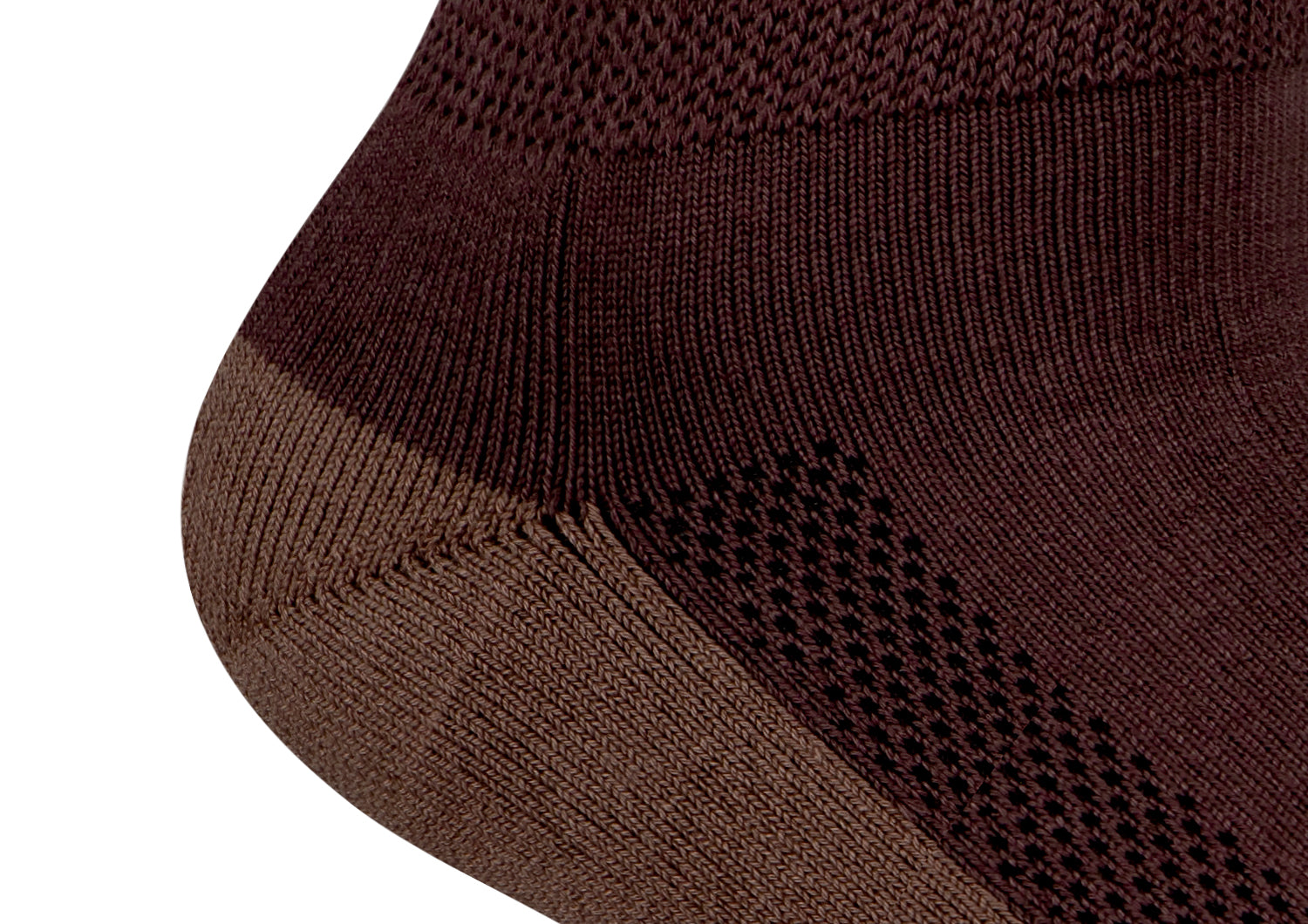 Comfortable Padded Sole Socks for Men & Women - Dark Brown - Cushioned Foot Support for Home, Office & Travel