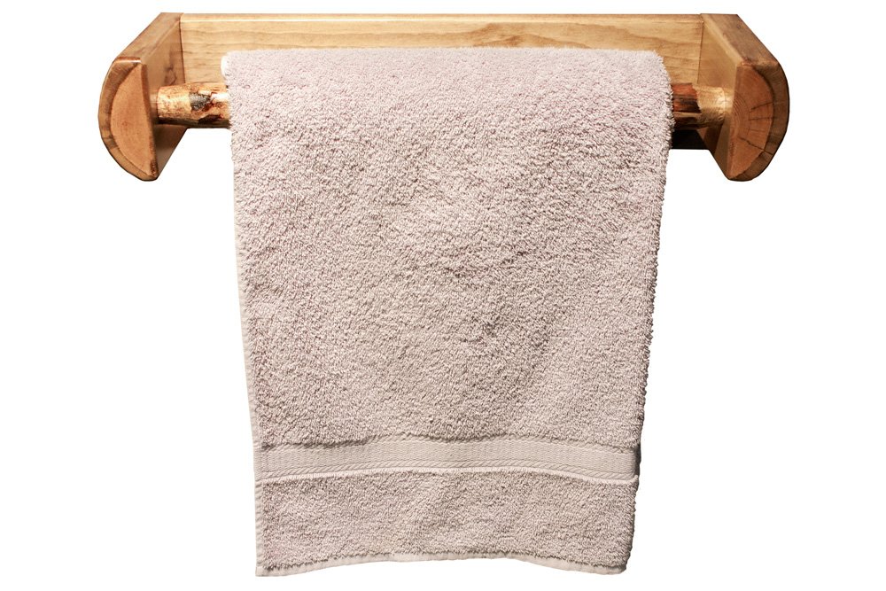 BLACK FOREST DECOR Glacier Towel Rack - Rustic Bathroom Wall Mounted Towel Holder for Spa, Farmhouse & Modern Home Decor
