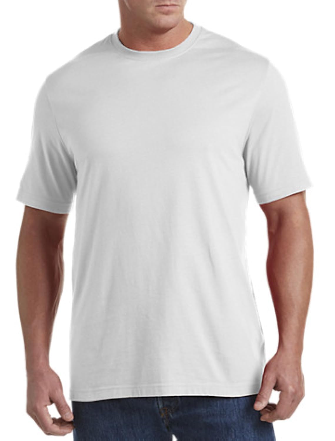 DXL Men's Big & Tall Sweat-Resistant Jersey T-Shirt | Comfortable Cotton Crewneck Tee for Casual Wear & Gym Workouts