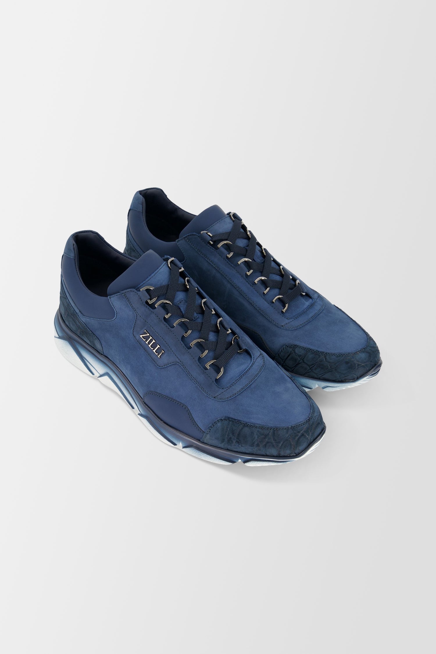 Zilli Blue and White Sneakers for Men & Women | Comfortable Casual Walking Shoes | Perfect for Running, Gym, and Everyday Wear