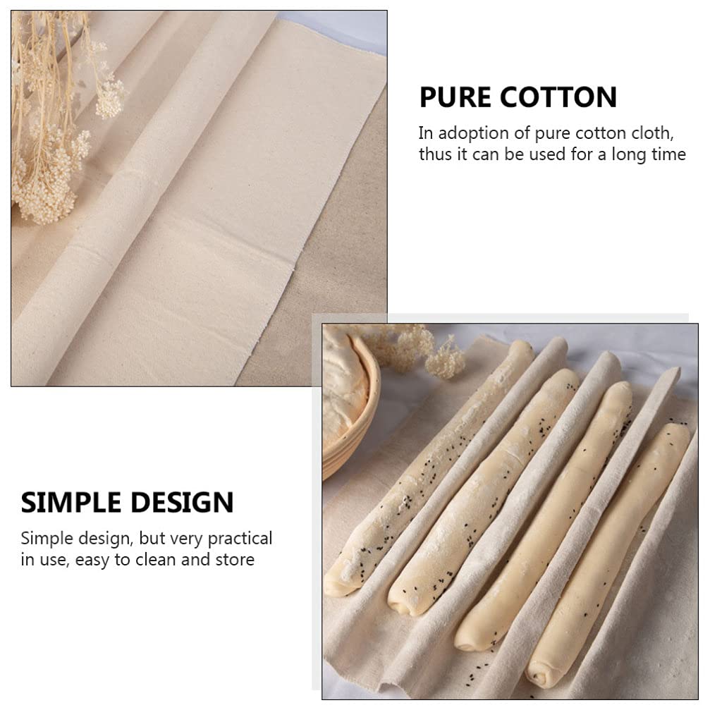 French Bread Proofing Linen Towel Set of 2 - Handmade Baking Pastry Cloth for Ciabatta, Baguette & Artisan Bread - Perfect for Home Kitchen, Bakery Shop & Sofa Couch Decor