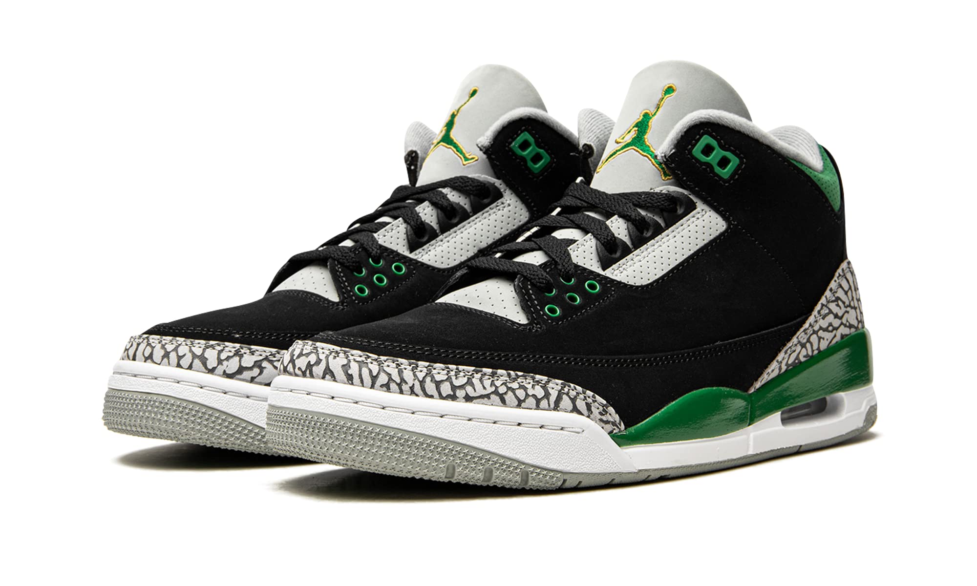 Jordan Men's Air Jordan 3 Retro CT8532-030 Pine Green Basketball Shoes Size 8.5 - Classic Sneakers for Streetwear & Casual Style