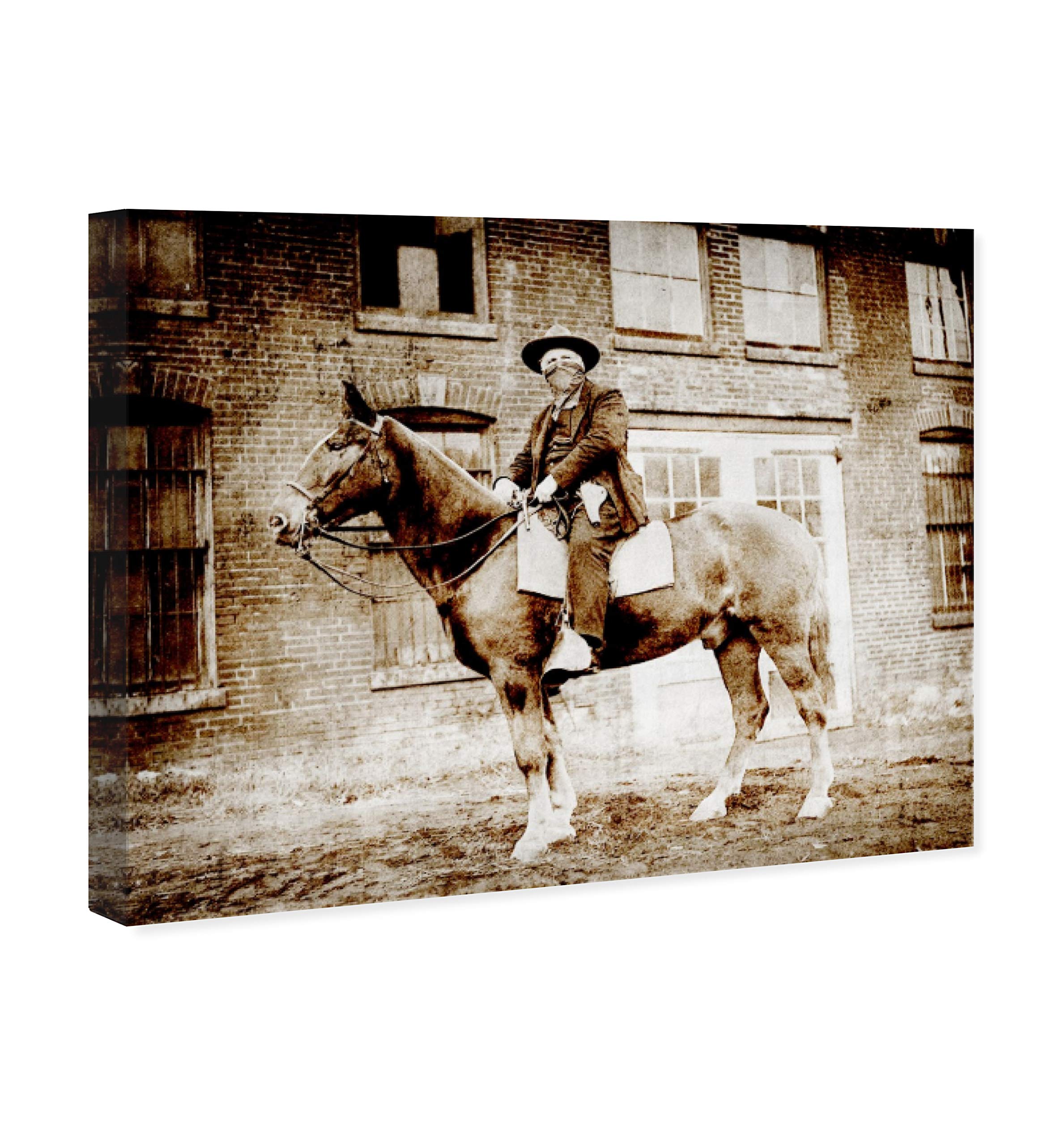 Oliver Gal Artist Co. 'Mr Outlaw' Animal Wall Art Canvas Print - 24x20 Inches Brown & White Home Decor - Perfect for Living Room, Bedroom or Office