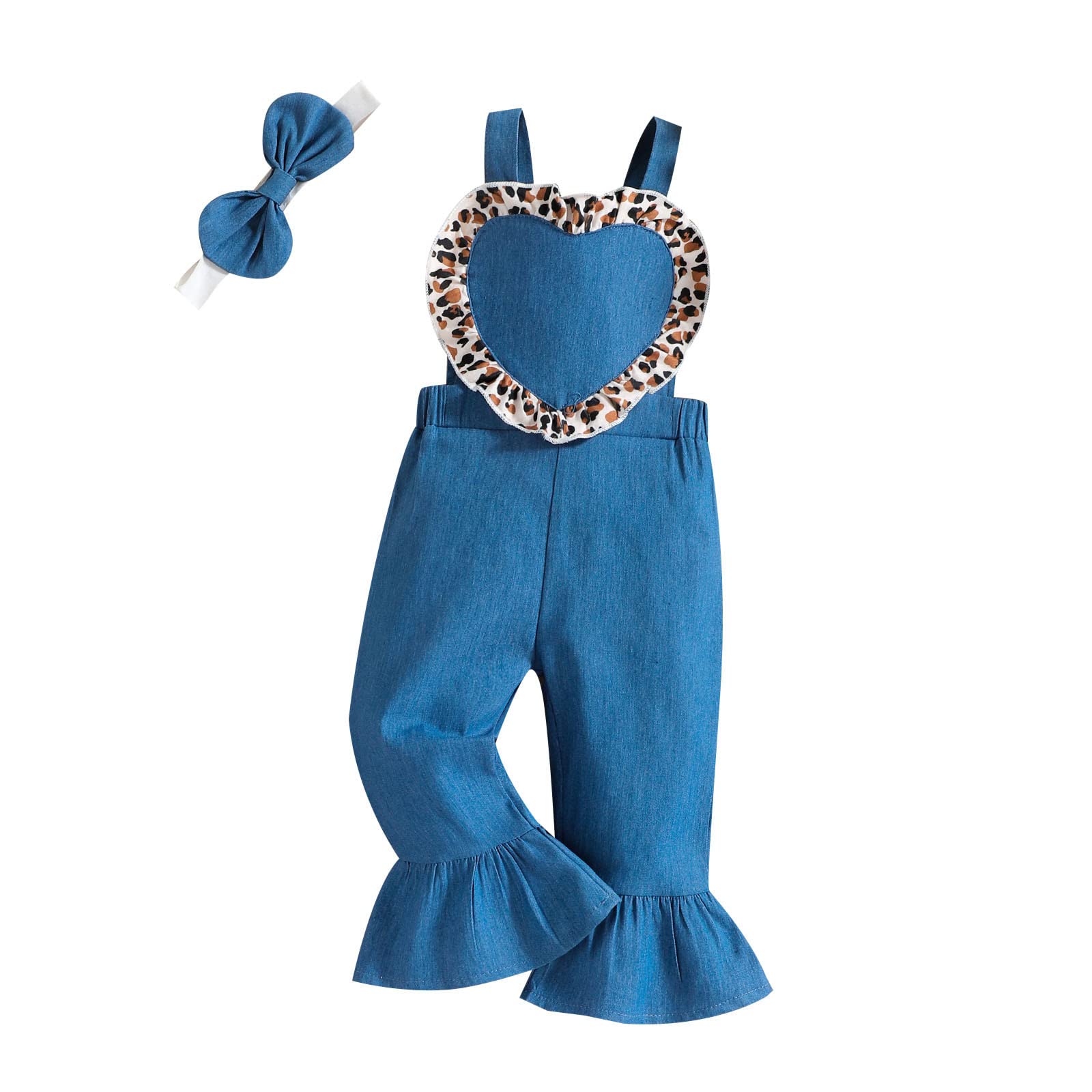 Baby Girls Sleeveless Suspender Jumpsuit - Cute Dot & Leopard Print Romper Outfit for Toddlers | Perfect for Playdates, Parties & Summer Outfits