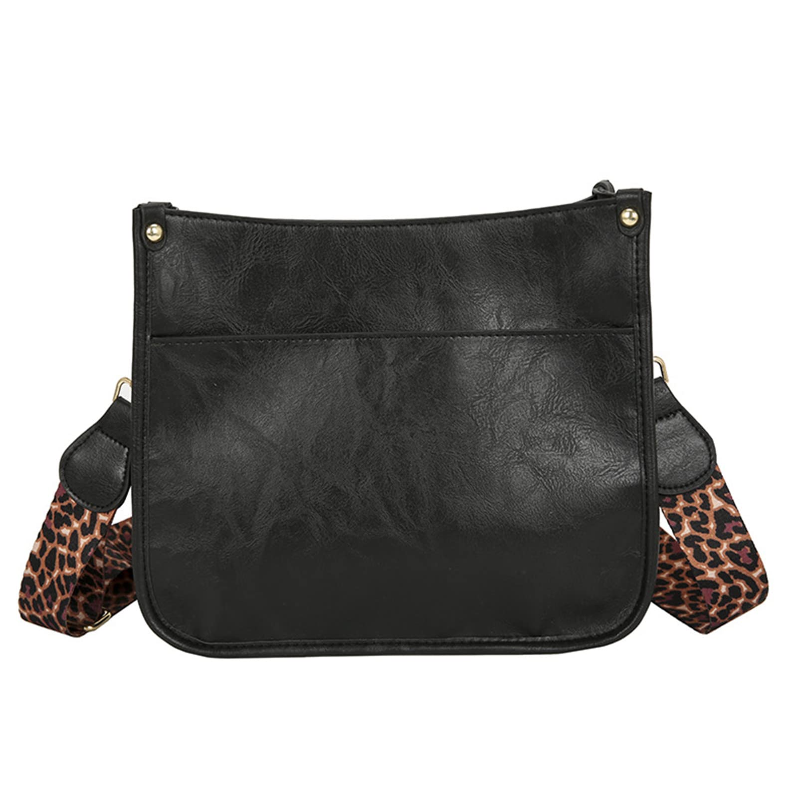 Leopard Print Crossbody Bag for Women - Stylish Shoulder Guitar Purse & Bucket Messenger Bag - Genuine Leather Unisex Design - Perfect for Travel, Concerts & Everyday Use
