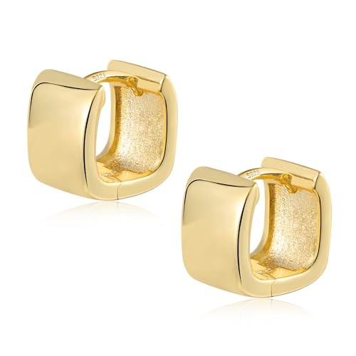 H Chunky Square 14K Oro Plated