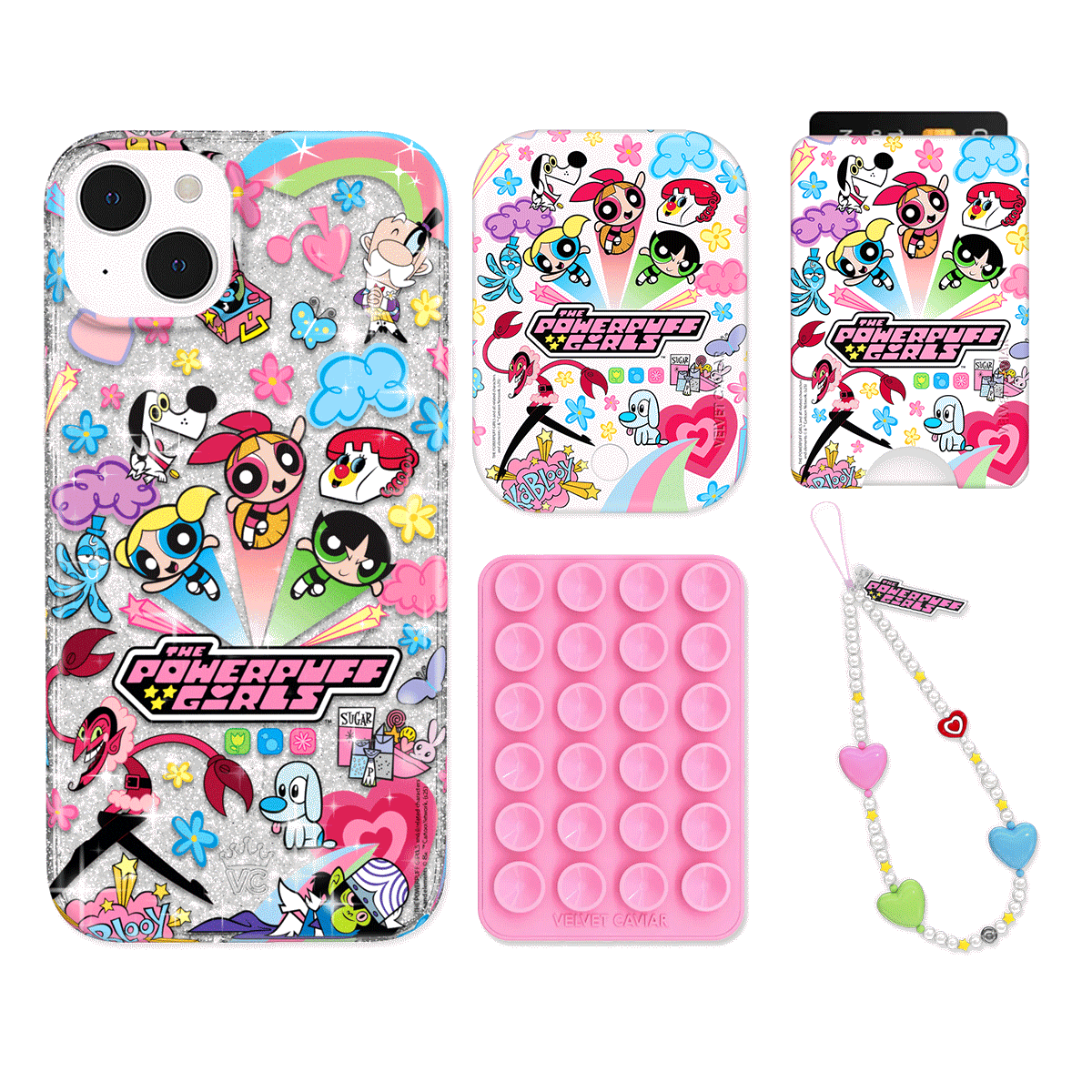 The Powerpuff Girls iPhone Case & Wallet Set - Cute Cartoon Character Phone Cover with Card Holder for Girls - Perfect Gift for Kids, Teens & Fans - Use at School, Work or Travel