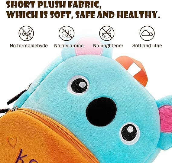 **Cute Plush Cartoon Toddler Backpack for Girls & Boys Ages 1-5 – Lightweight Preschool Backpack for Nursery, School, Travel & Picnic – Soft Kids Travel Bag for Daycare & Outdoor Adventures**