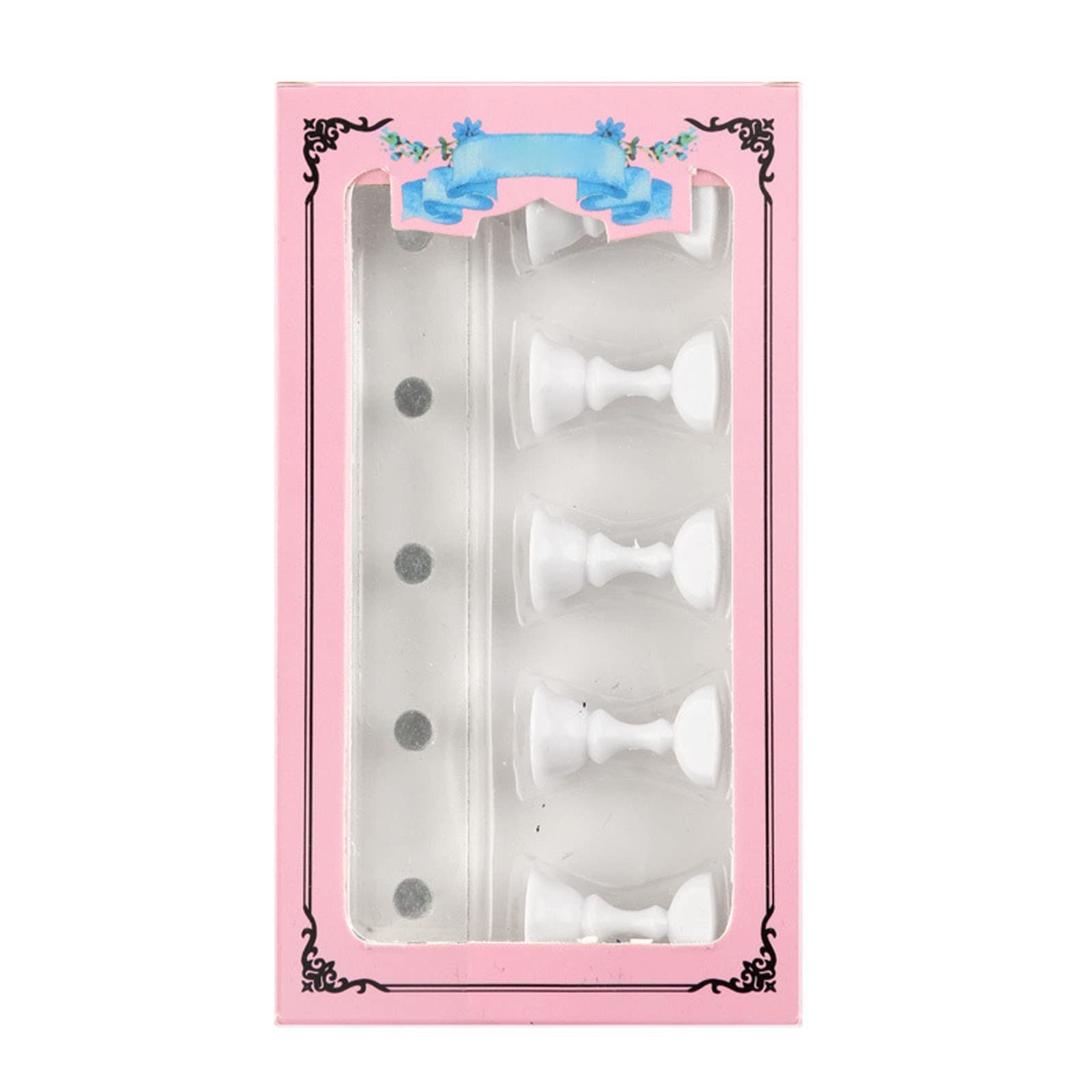 Professional Nail Practice Rack with Long Base - Clay Nail Holder Display & Color Card Stand - Essential Nail Art Training Tools for Beginners & Professionals - Perfect for Salon Practice, Nail Buffing & Sanding Techniques