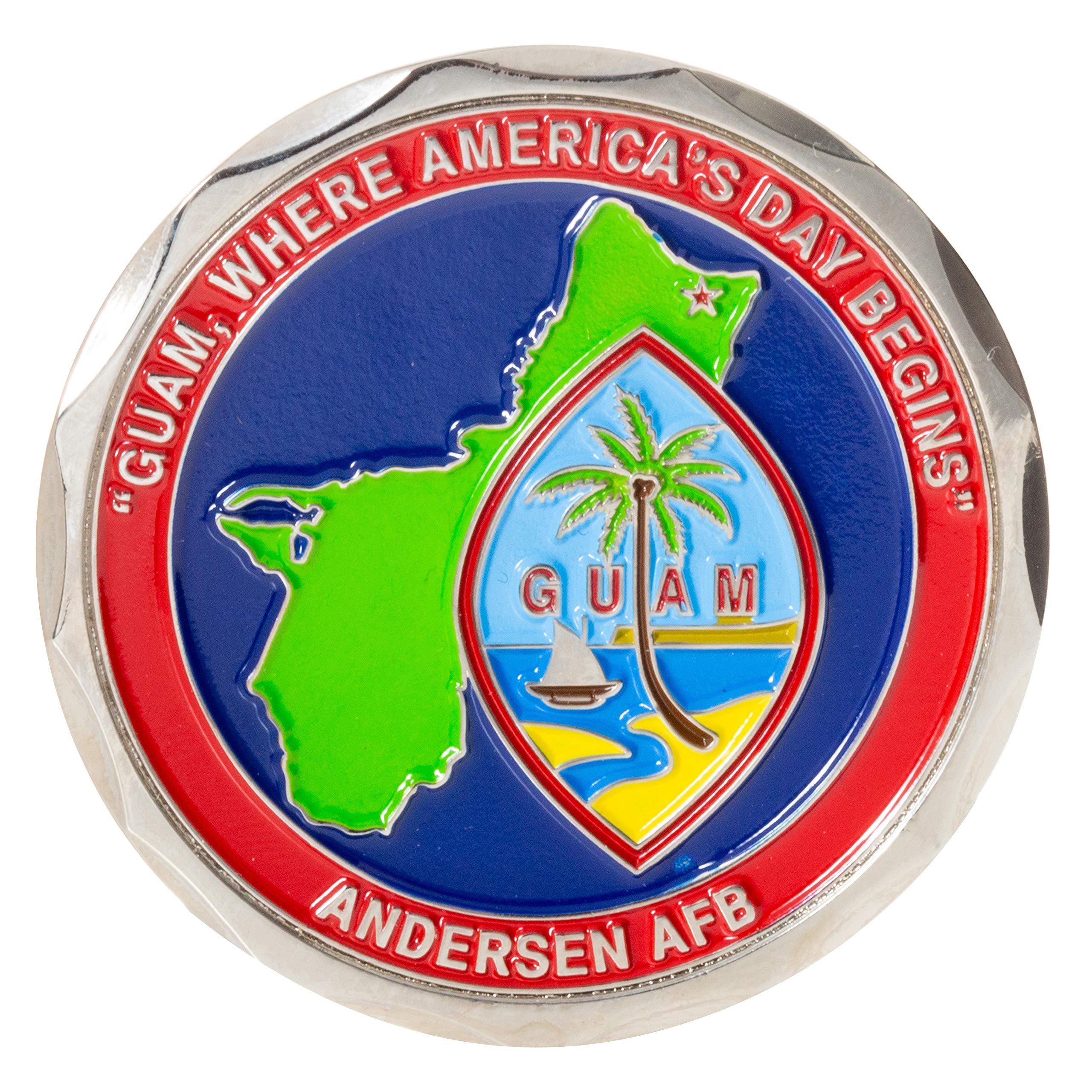 USAF Guam Anderson Air Force Base Challenge Coin - Commemorative Military Collectible for Veterans & Enthusiasts | Perfect for Gifts, Display & Collections
