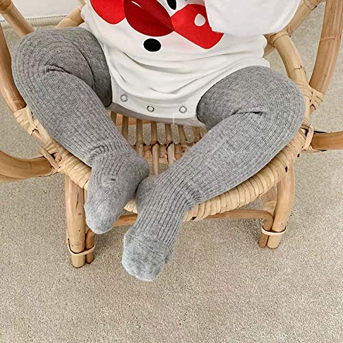 CECORC Baby Girls Cable Knit Leggings - Thick Cotton Tights for Toddlers 1-10T - Warm Winter Stockings for Infants - Perfect for Playtime, Daycare & Family Outings