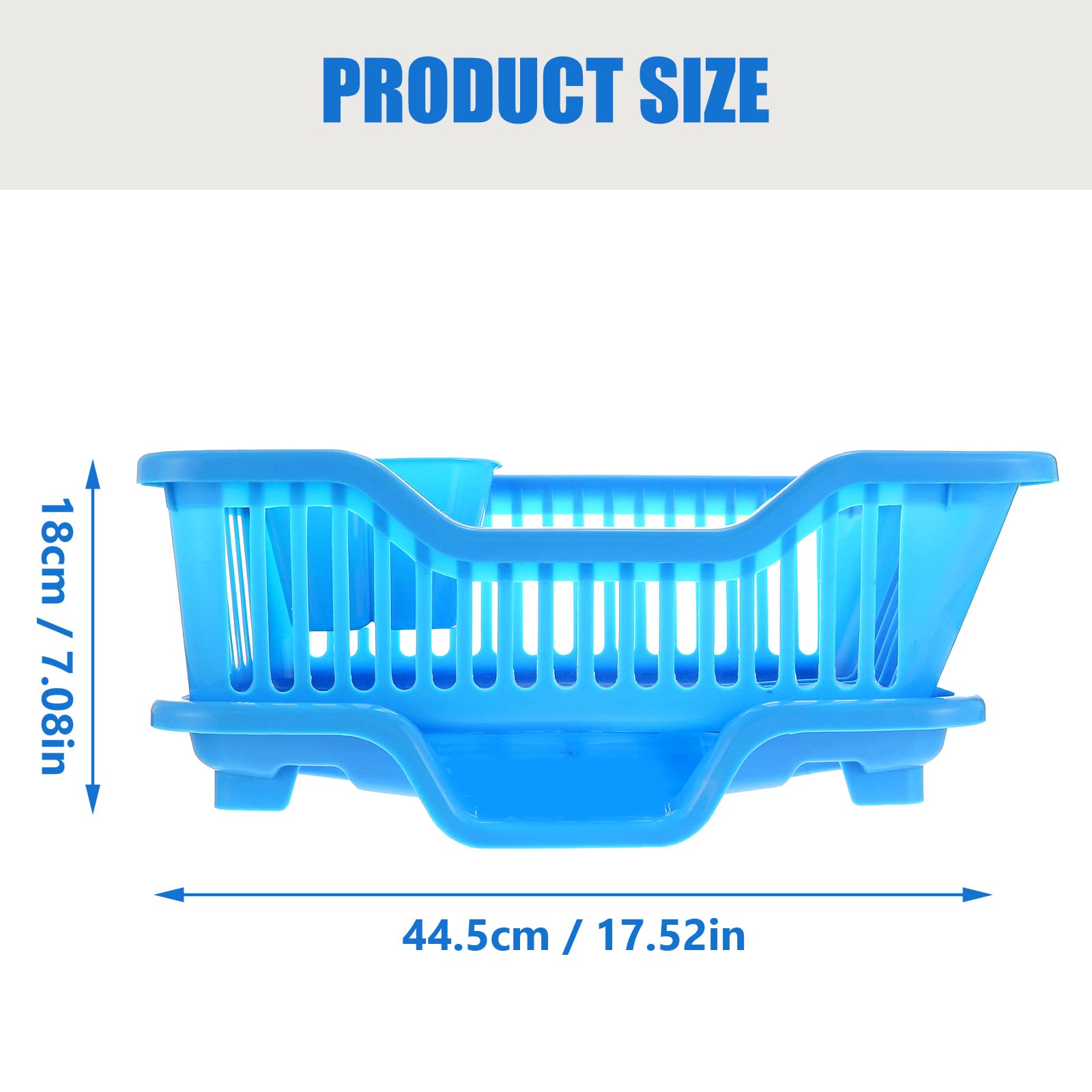 **Stainless Steel Dish Rack with Cutlery Holder - Large Capacity Kitchen Drainer & Drying Rack for Dishes, Utensils - Perfect for Countertop, Sink, or Cabinet Storage**