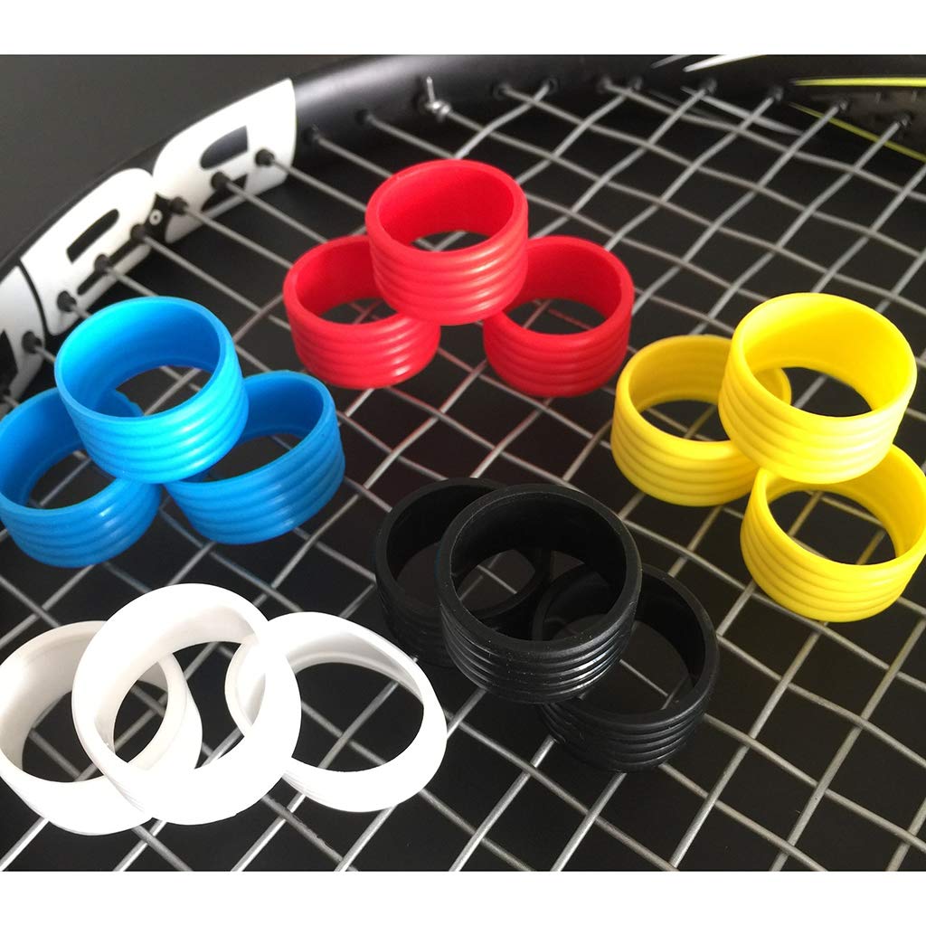2 Pack Silicone Tennis Racket Grip Wrap - Non-Slip Handle Cover for Tennis & Badminton Rackets - Secure End Lock for Better Control - Perfect for Sports Training & Court Play