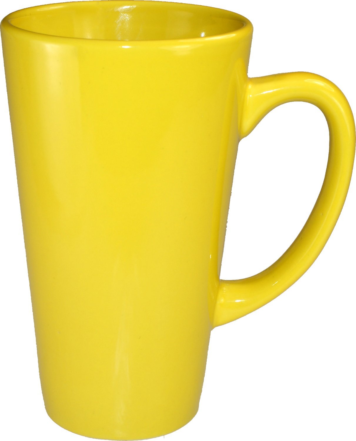 ITI 24-Piece Cancun Funnel Coffee Cups Set - 16-Oz Lemon Yellow Mugs for Hot & Cold Drinks - Perfect for Coffee, Tea, Juice, Smoothies - Durable & Stylish for Home, Office, or Restaurant Use