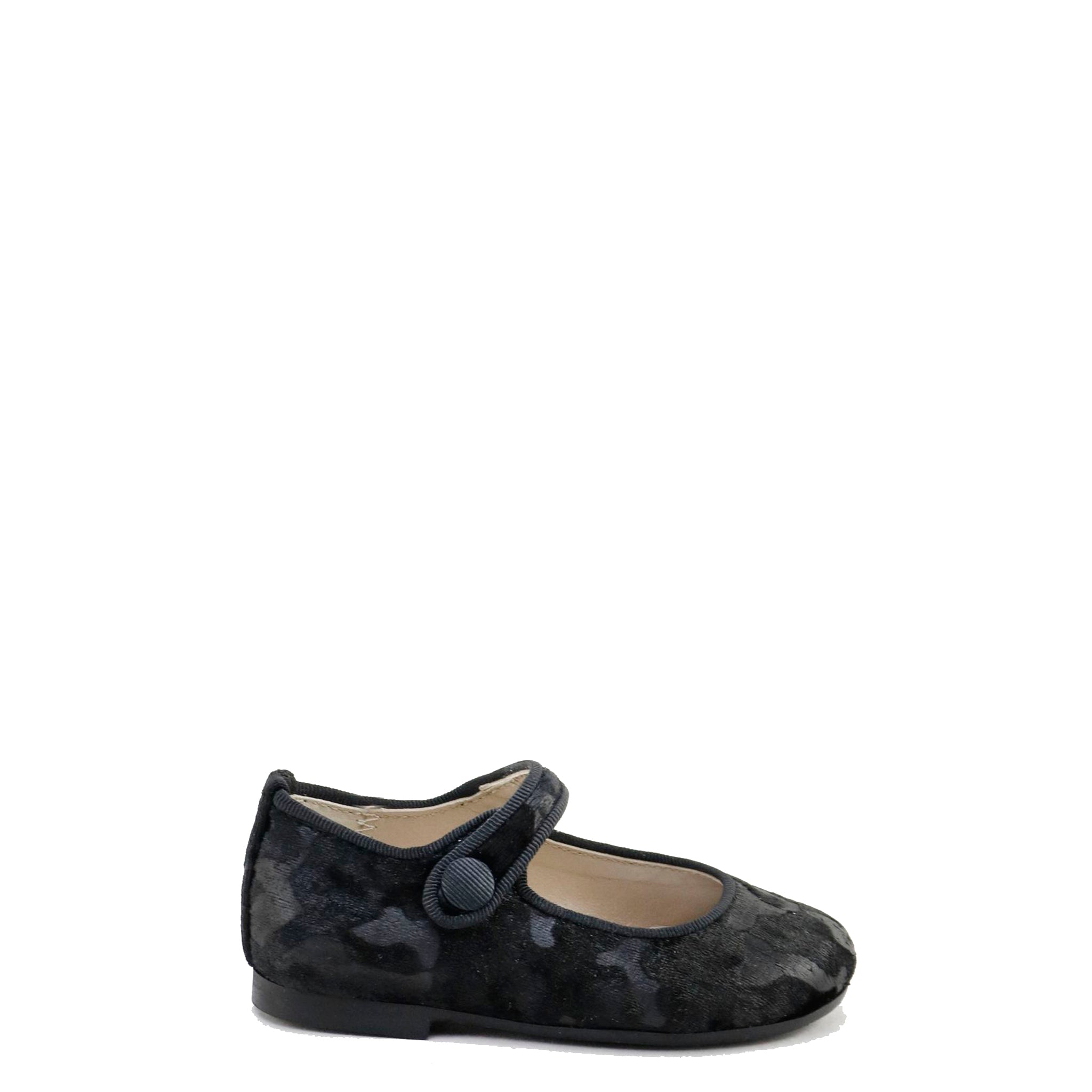 Black Velvet Camo Mary Jane Shoes for Women - Stylish & Comfortable Flats - Perfect for Casual Wear, Work & Outdoor Activities