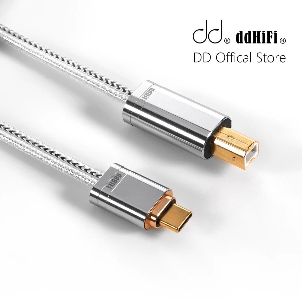 Premium DD ddHiFi TC09BC HiFi Audiophile Cable (USB C to USB B) - High-Quality Digital Audio Connection for DACs, Studio Monitors & HiFi Systems