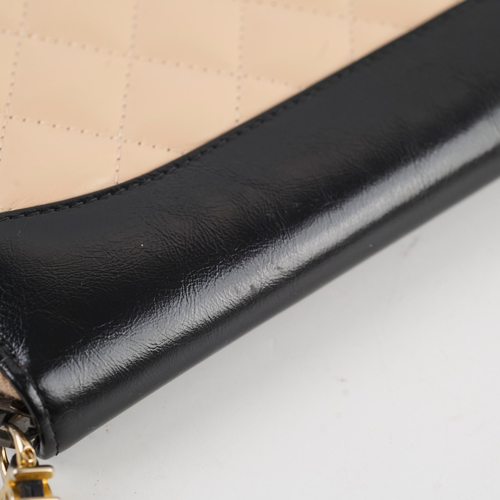 Chanel Gabrielle Zippy Wallet in Beige & Black | Genuine Leather Luxury Wristlet Clutch for Women | Perfect for Everyday Use, Travel & Special Occasions
