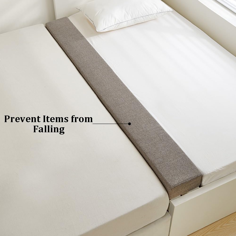 WIGING Custom Bed Gap Filler - Adjustable Headboard Gap Filler with Removable Washable Cover for Single, Double & King Size Beds | Perfect for Bedroom Safety & Preventing Lost Items Between Bed and Wall