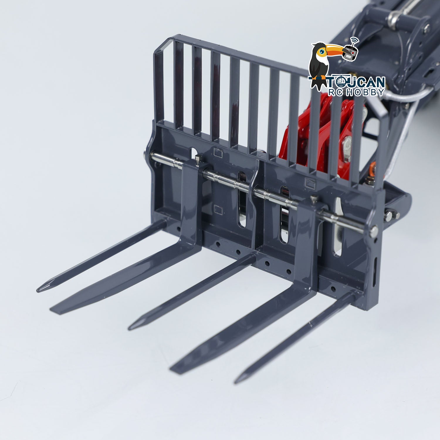 1/14 Scale LESU AT1050 4X4 Hydraulic RC Forklift Truck with Telescopic Arm - Painted & Assembled Model with ST8 Radio System - Perfect for Construction Site Simulation & Indoor RC Vehicle Play