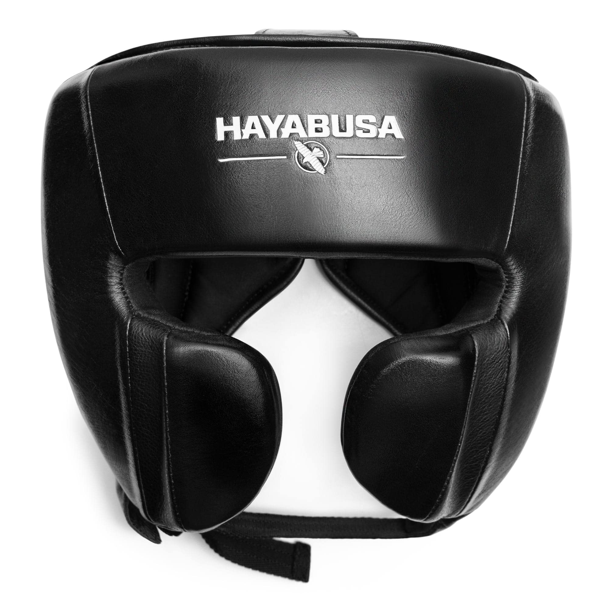 Hayabusa Pro Leather Boxing Headgear - Adjustable One Size, Premium Black for Sparring & Training - Ideal for Boxing, MMA, Kickboxing & Martial Arts Practice