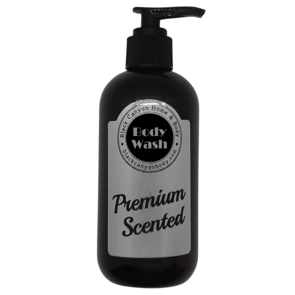 Black Canyon Bergamot Mint Scented Body Wash for Men & Women - 8 Oz Refreshing Shower Gel with Natural Essential Oils - Perfect for Morning Shower & Spa Relaxation