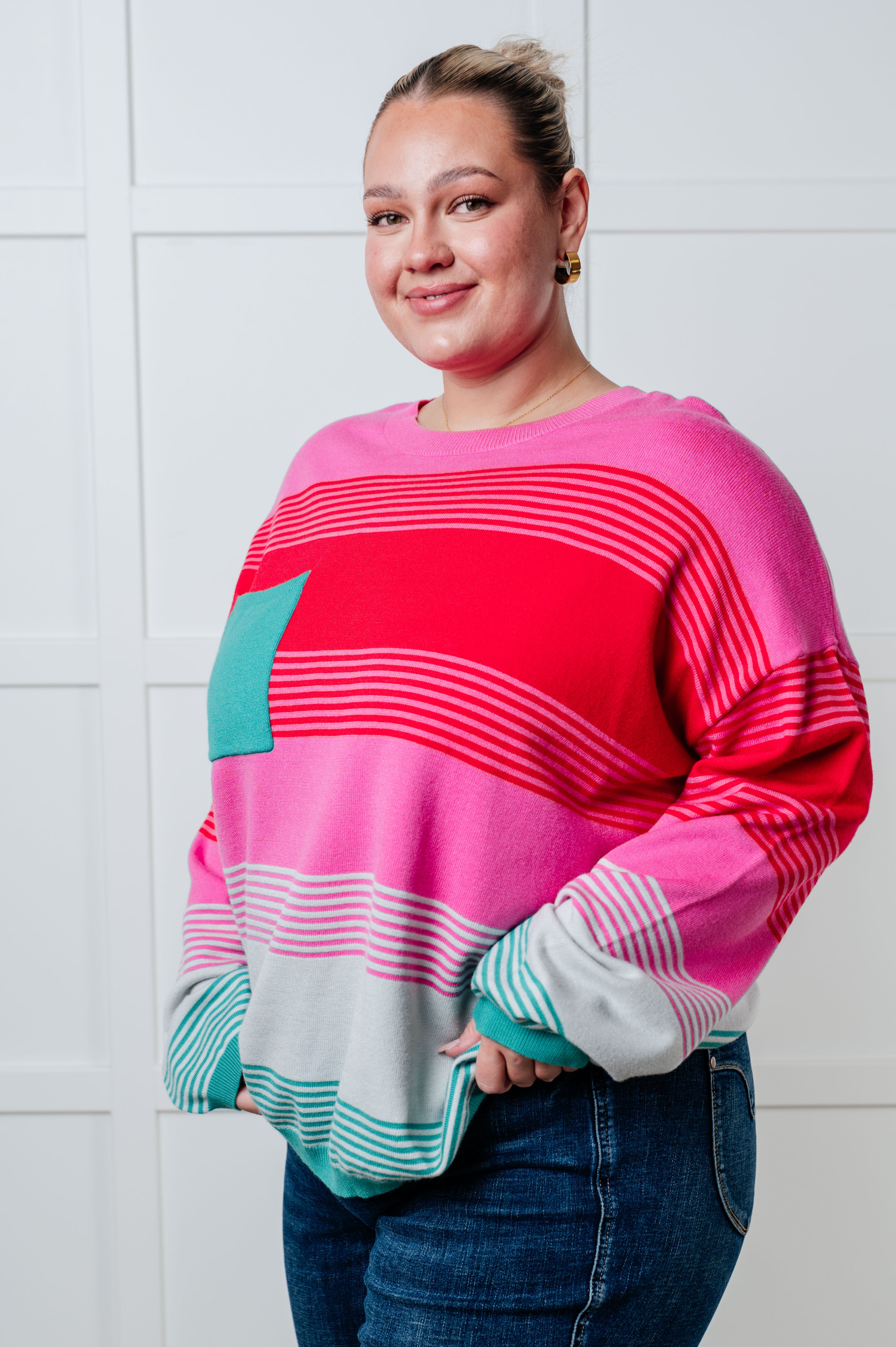 Gradual Feelings Striped Sweater for Women | Soft Knit Pullover | Cozy Casual Wear for Fall & Winter | Perfect for Office, Dates & Weekend Outings