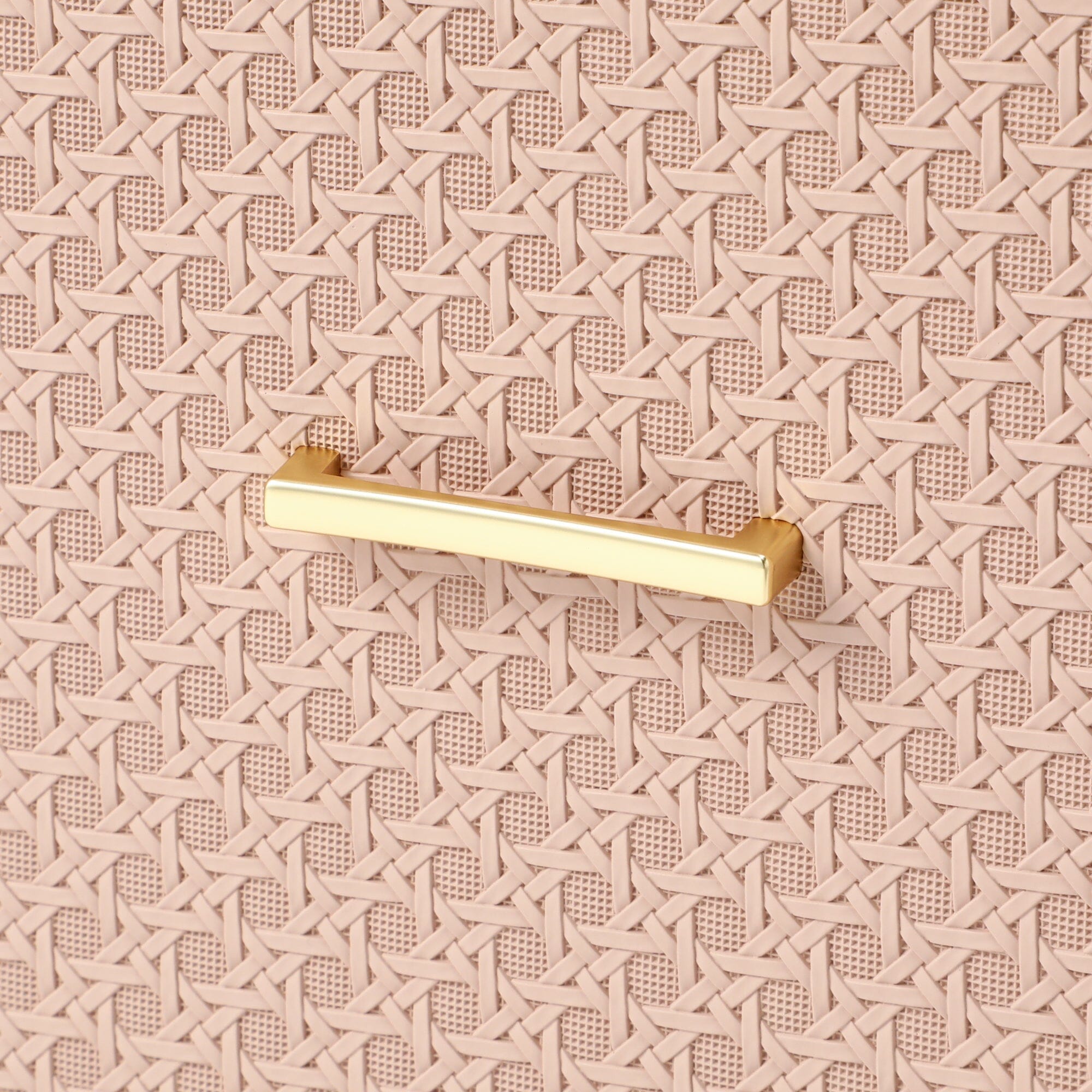 Pink Embossed Stacking Drawer Organizer - Large Storage Bins for Bedroom, Closet & Office Organization