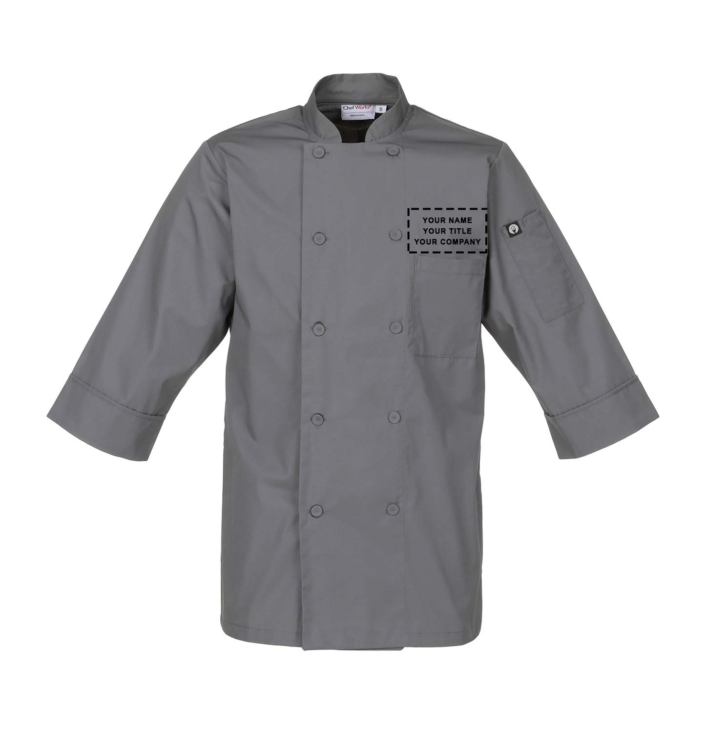 Professional Chef Works Custom Men's Morocco Chef Coat - Premium White Kitchen Uniform for Cooking, Baking & Culinary Arts