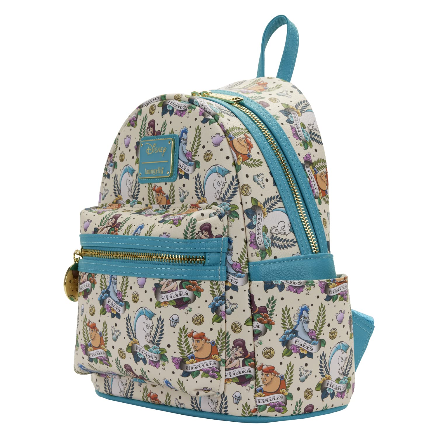 Disney Hercules Tattoo Mini Backpack by Loungefly - Official Licensed Crossbody Bag for Women & Teens - Perfect for Cosplay, Conventions, and Disney Park Visits