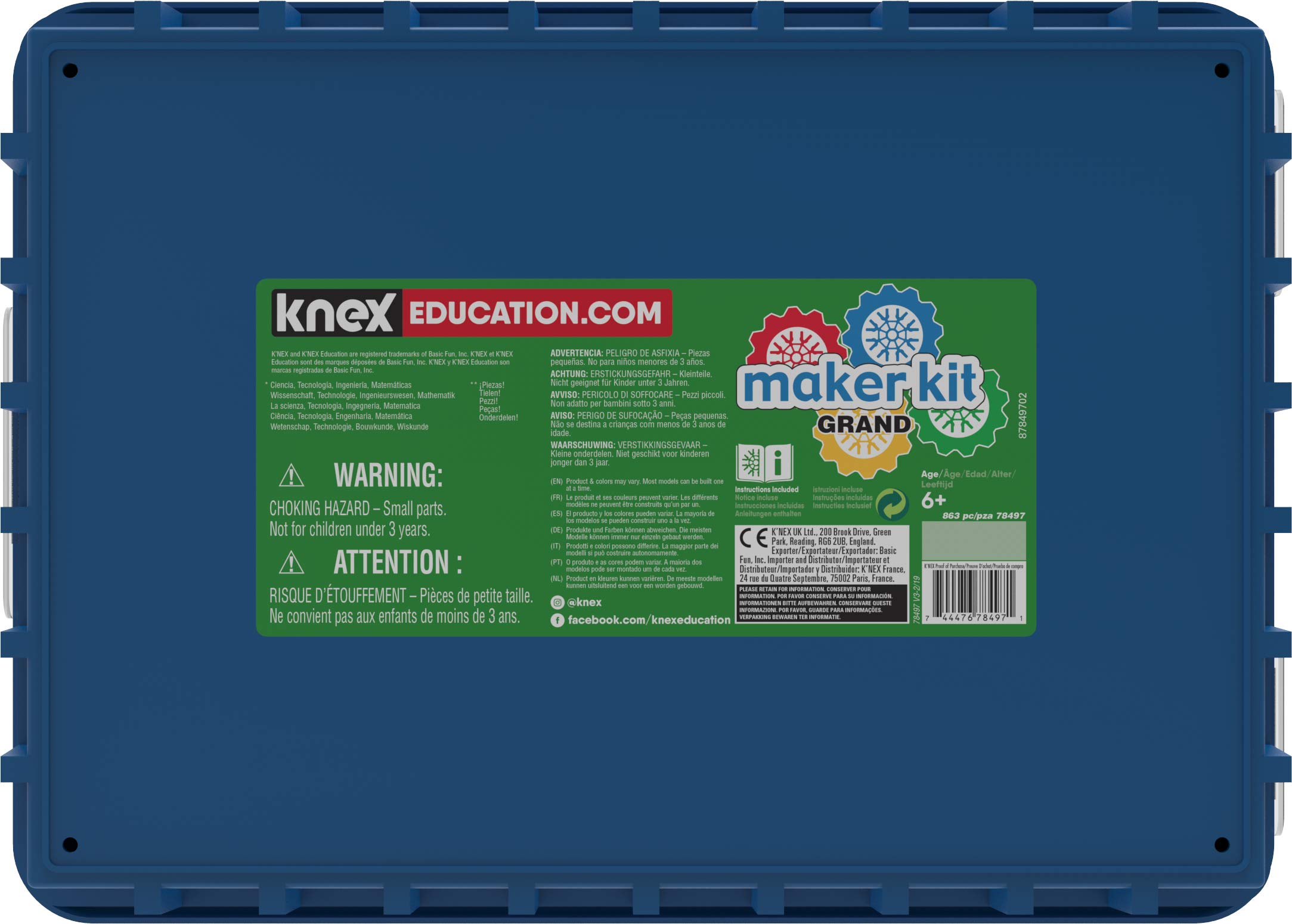 K'NEX Education Large Maker's Kit - STEM Building Toys for Kids Ages 8+ | Creative Construction Set for Classroom & Home Learning | Perfect for Science Projects & Engineering Activities