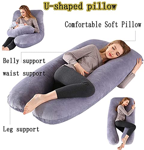 **U-Shaped Maternity Pillow for Pregnant Women - Full Body Pregnancy Support Pillow with Washable Cotton Cover - Comfortable Sleeping Aid for Expecting Mothers - Ideal for Side Sleeping, Back Pain Relief & Relaxation During Pregnancy**