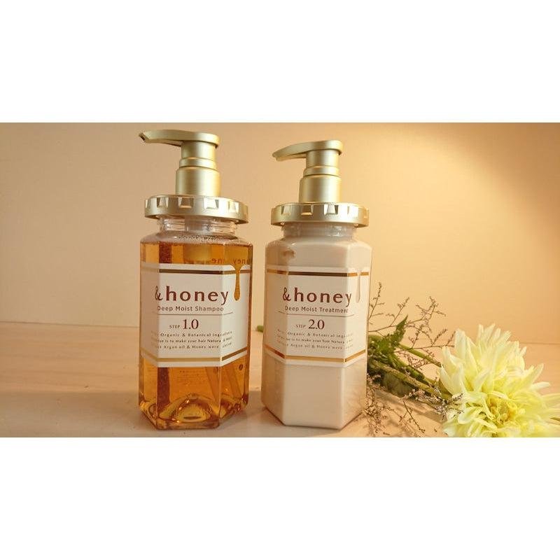 &honey Deep Moist Shampoo 1.0 - Japanese Honey Shampoo for Dry Damaged Hair - 440ml Hydrating Hair Care - Perfect for Daily Use & Salon Quality Results